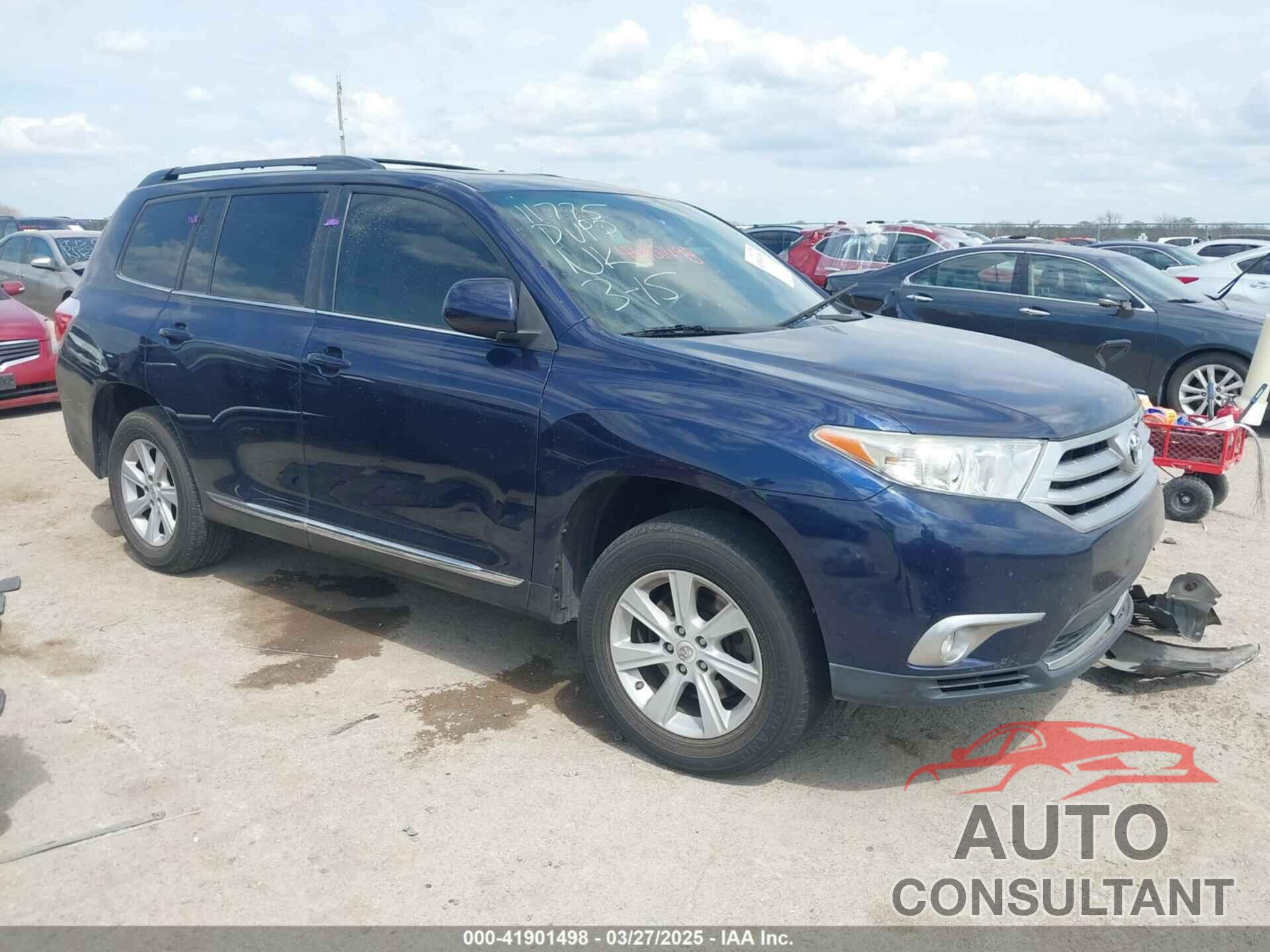 TOYOTA HIGHLANDER 2012 - 5TDZK3EH4CS071740