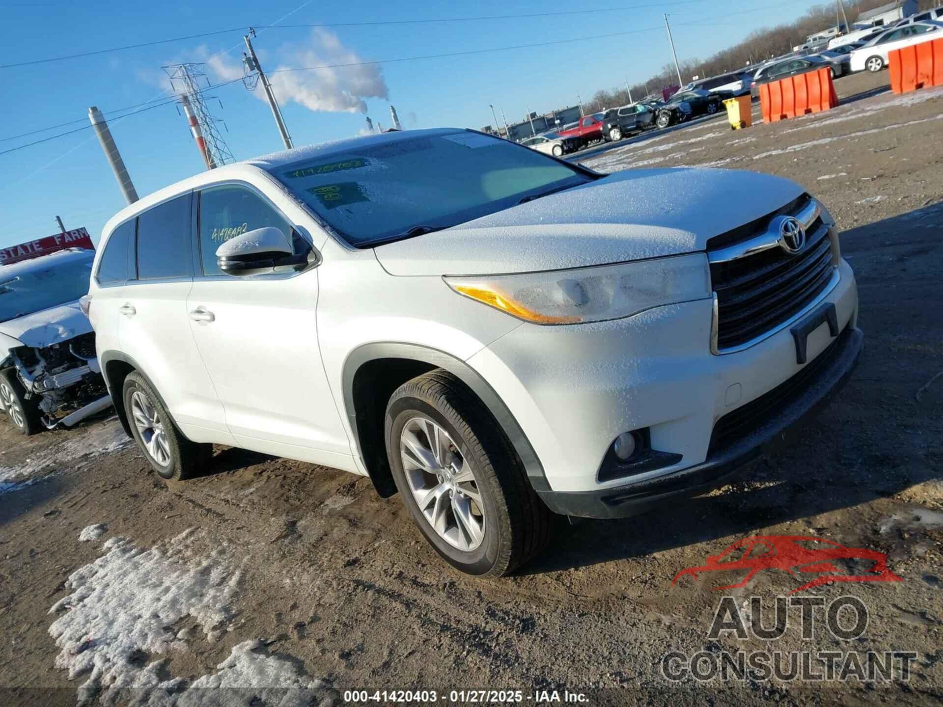 TOYOTA HIGHLANDER 2014 - 5TDBKRFH1ES029757