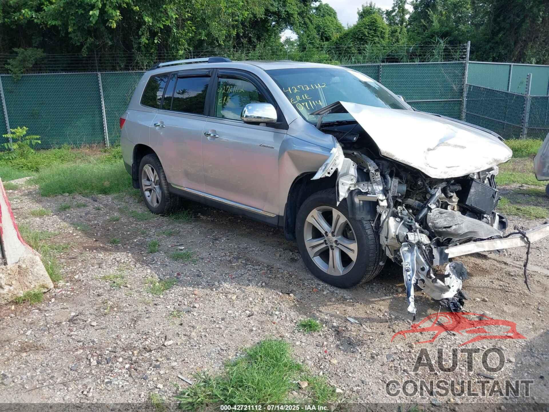 TOYOTA HIGHLANDER 2013 - 5TDDK3EH7DS240936