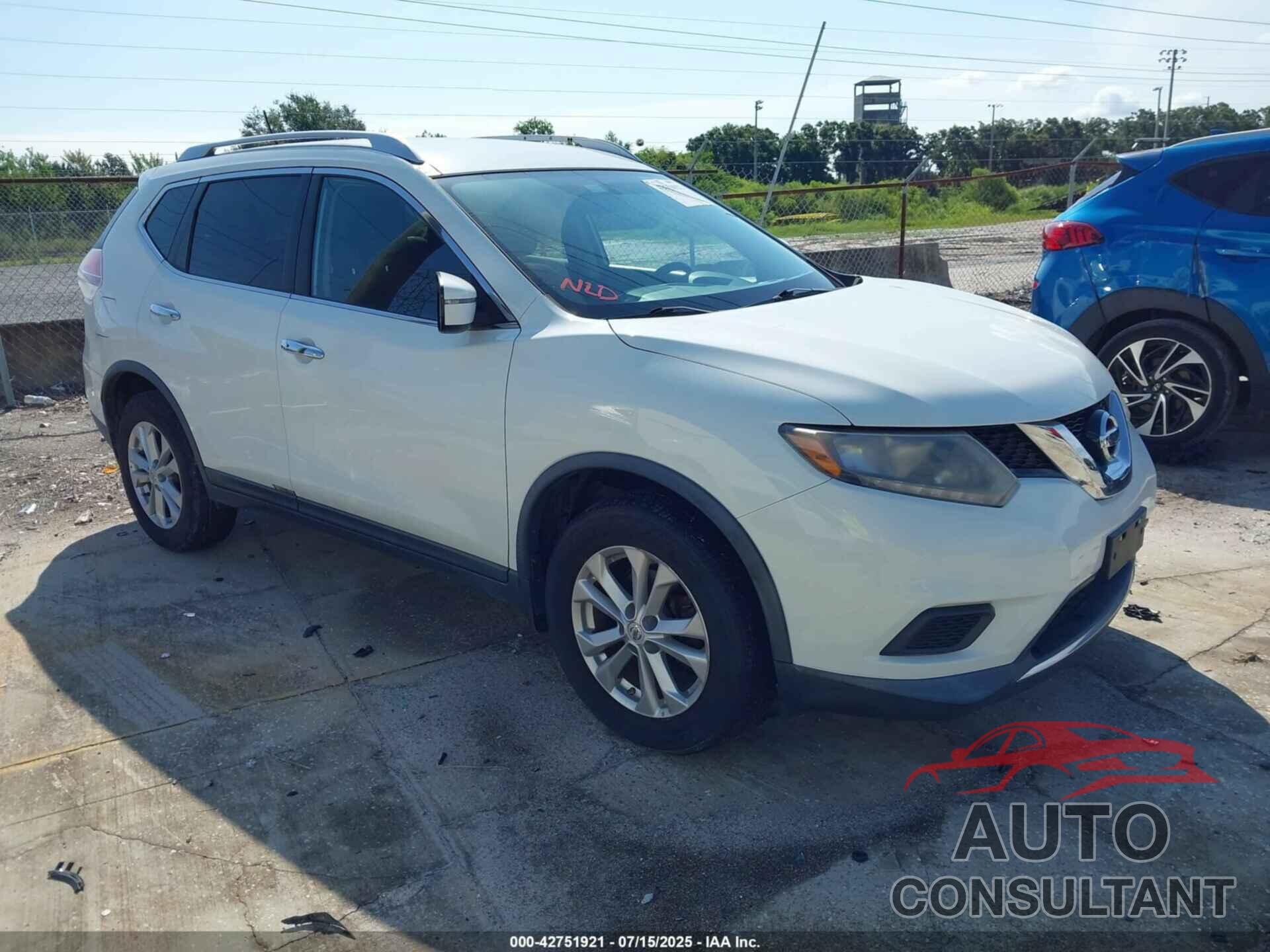 NISSAN ROGUE 2016 - KNMAT2MV9GP655532