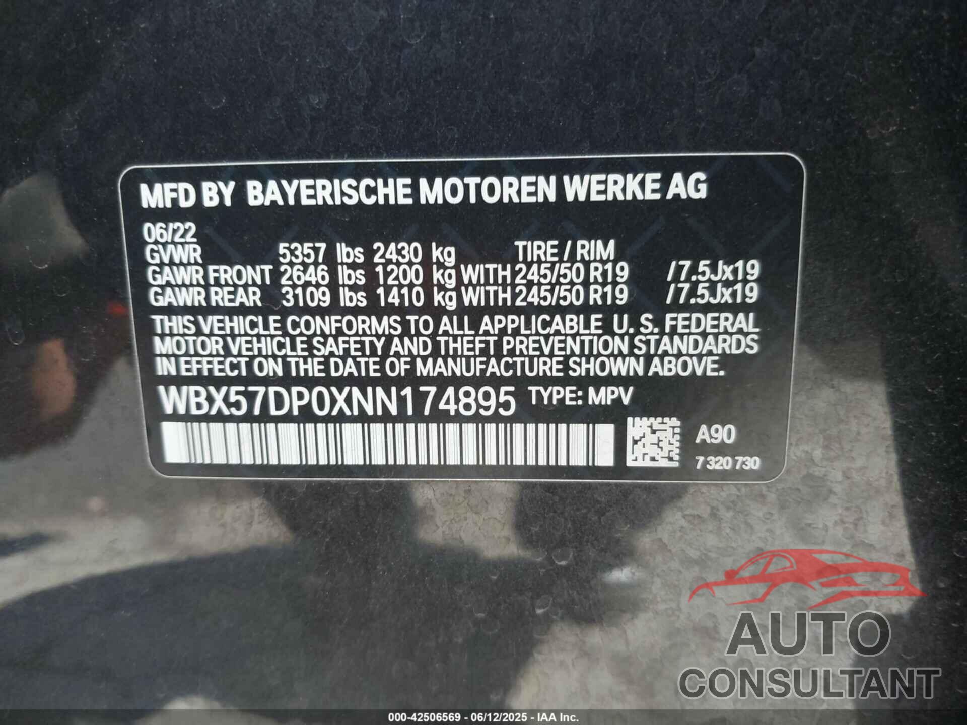 BMW X3 2022 - WBX57DP0XNN174895