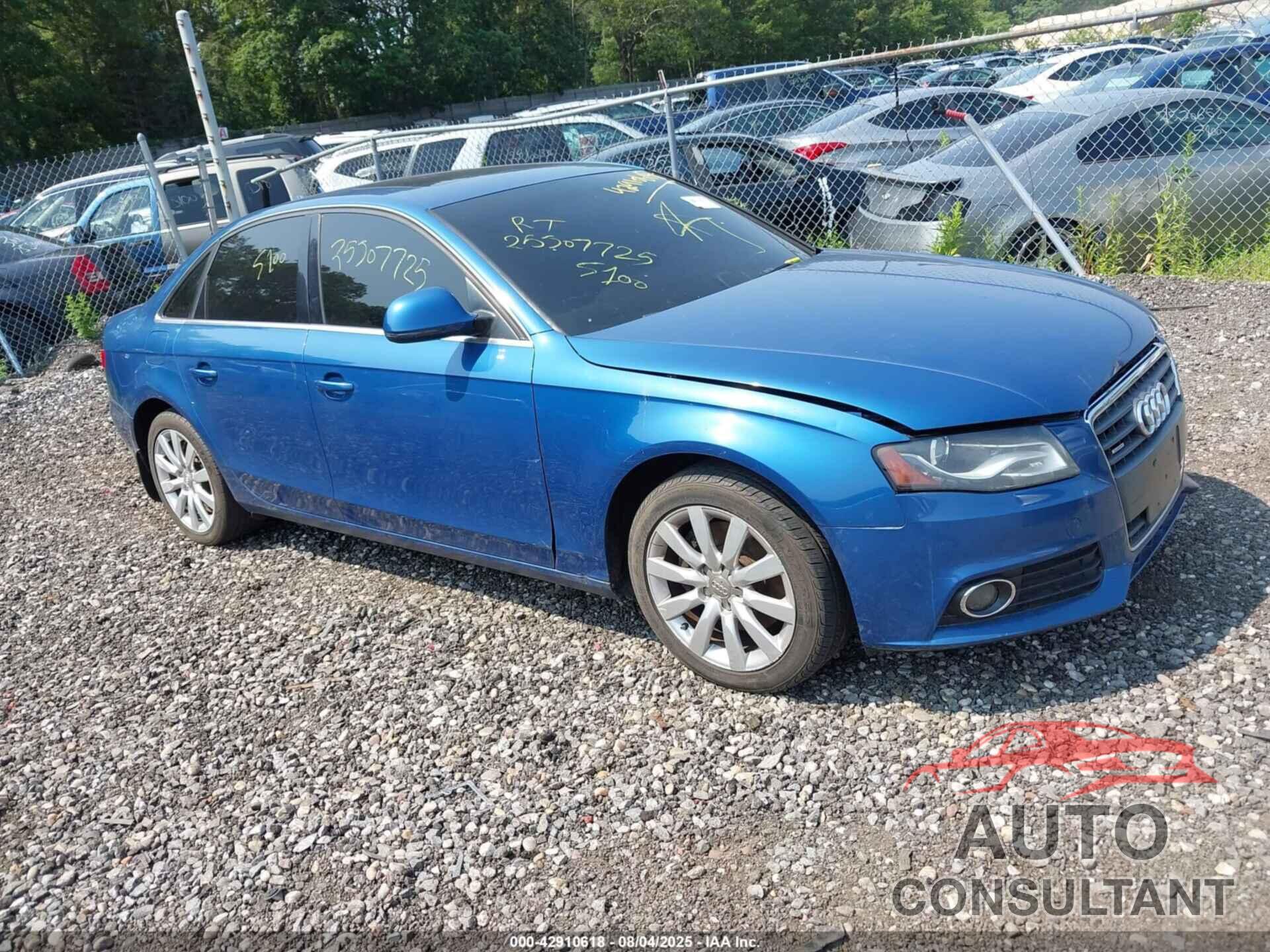 AUDI A4 2009 - WAUSF78K79N047142