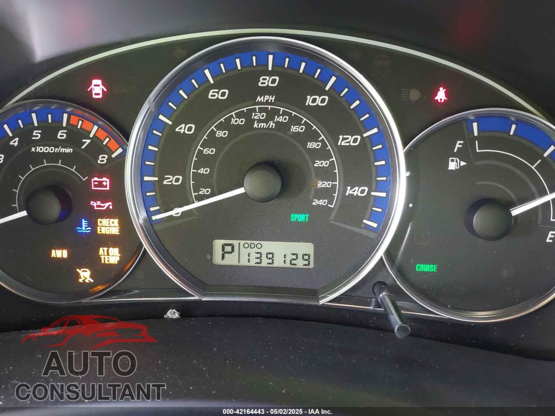 SUBARU FORESTER 2010 - JF2SH6CC3AH755559