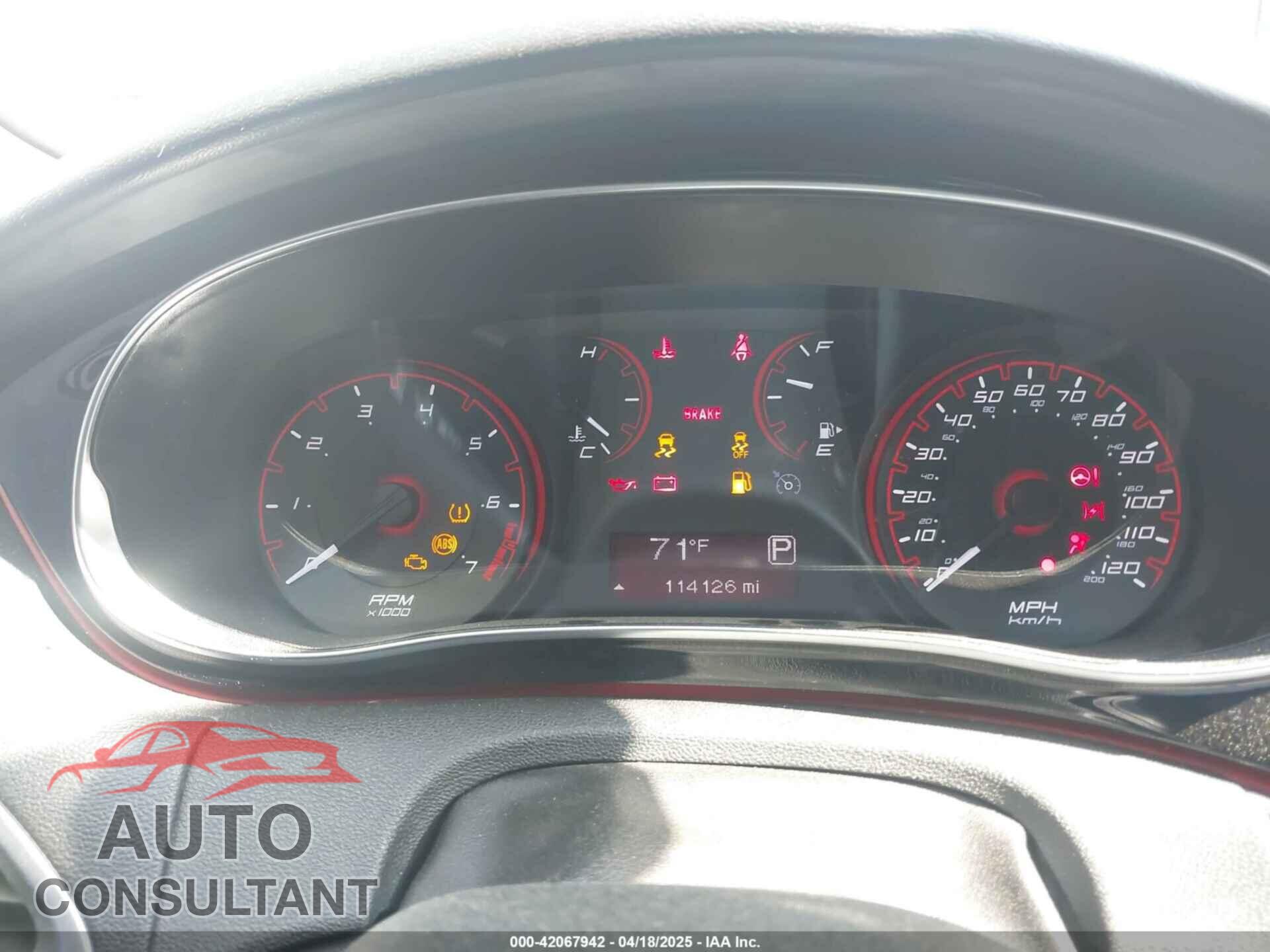 DODGE DART 2015 - 1C3CDFBB7FD330596
