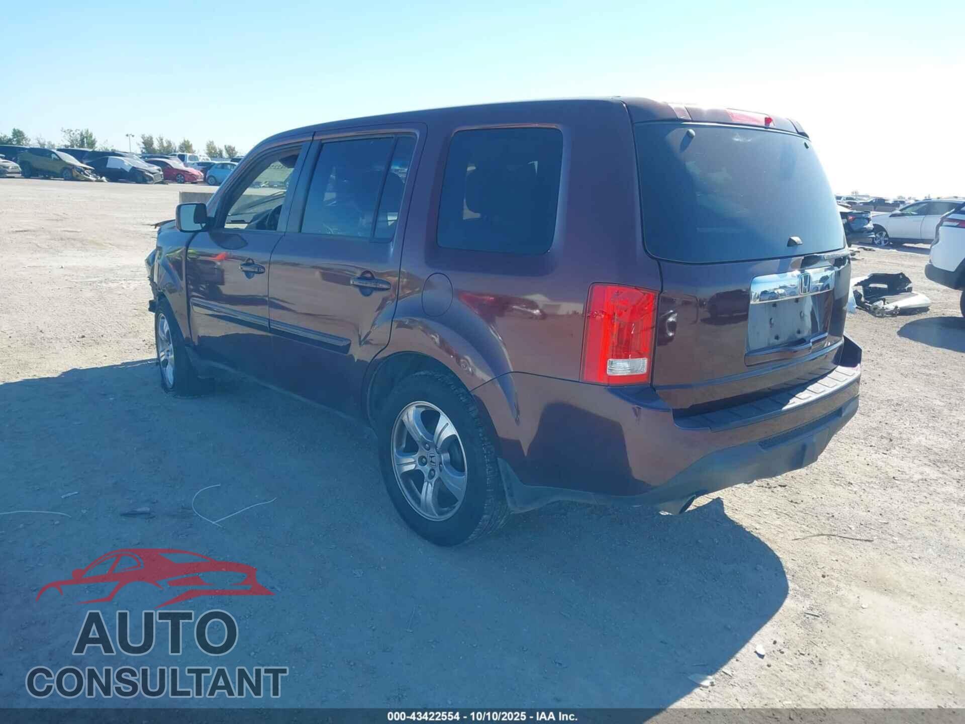 HONDA PILOT 2012 - 5FNYF3H68CB021566