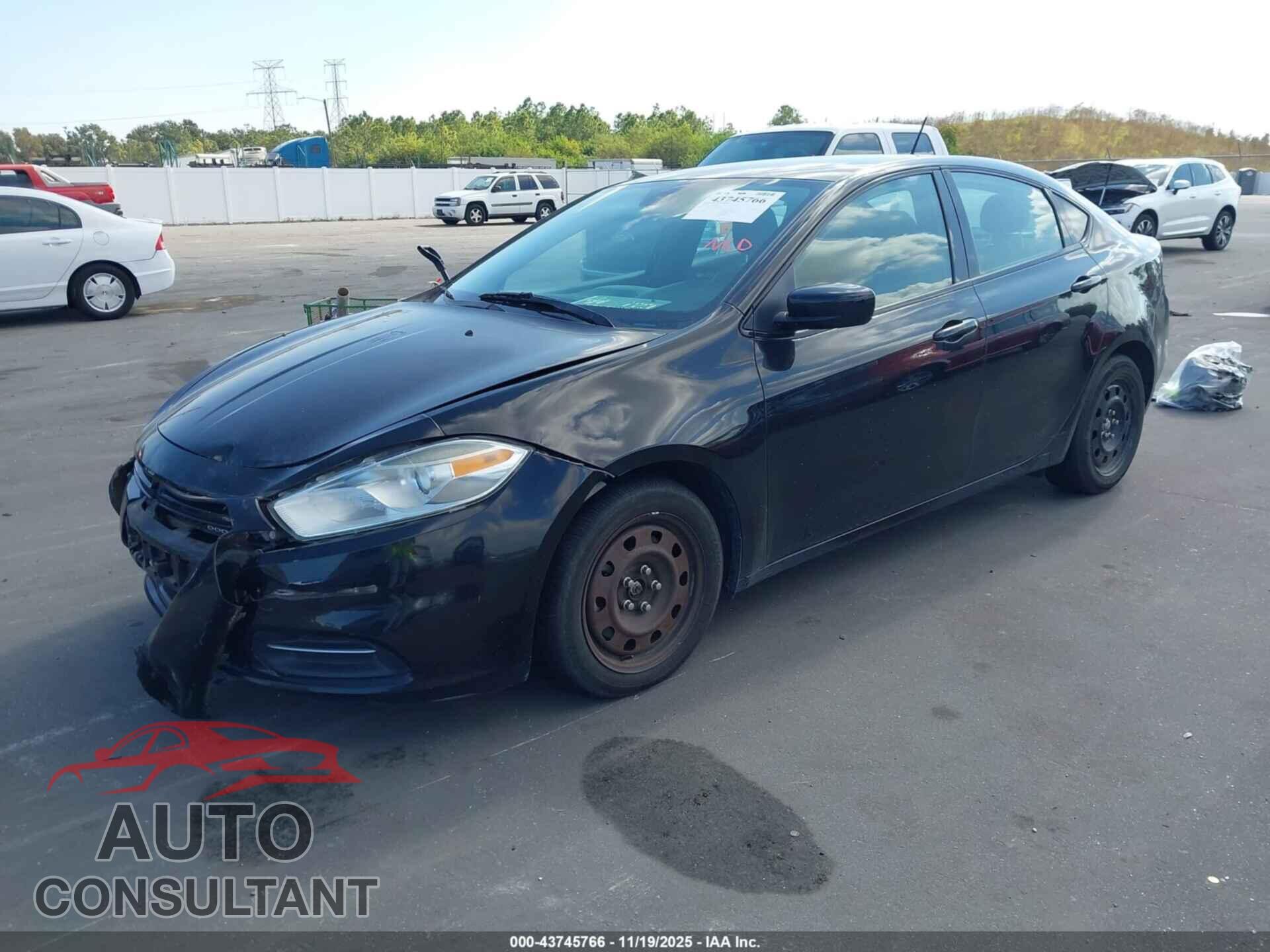 DODGE DART 2016 - 1C3CDFAA8GD738650
