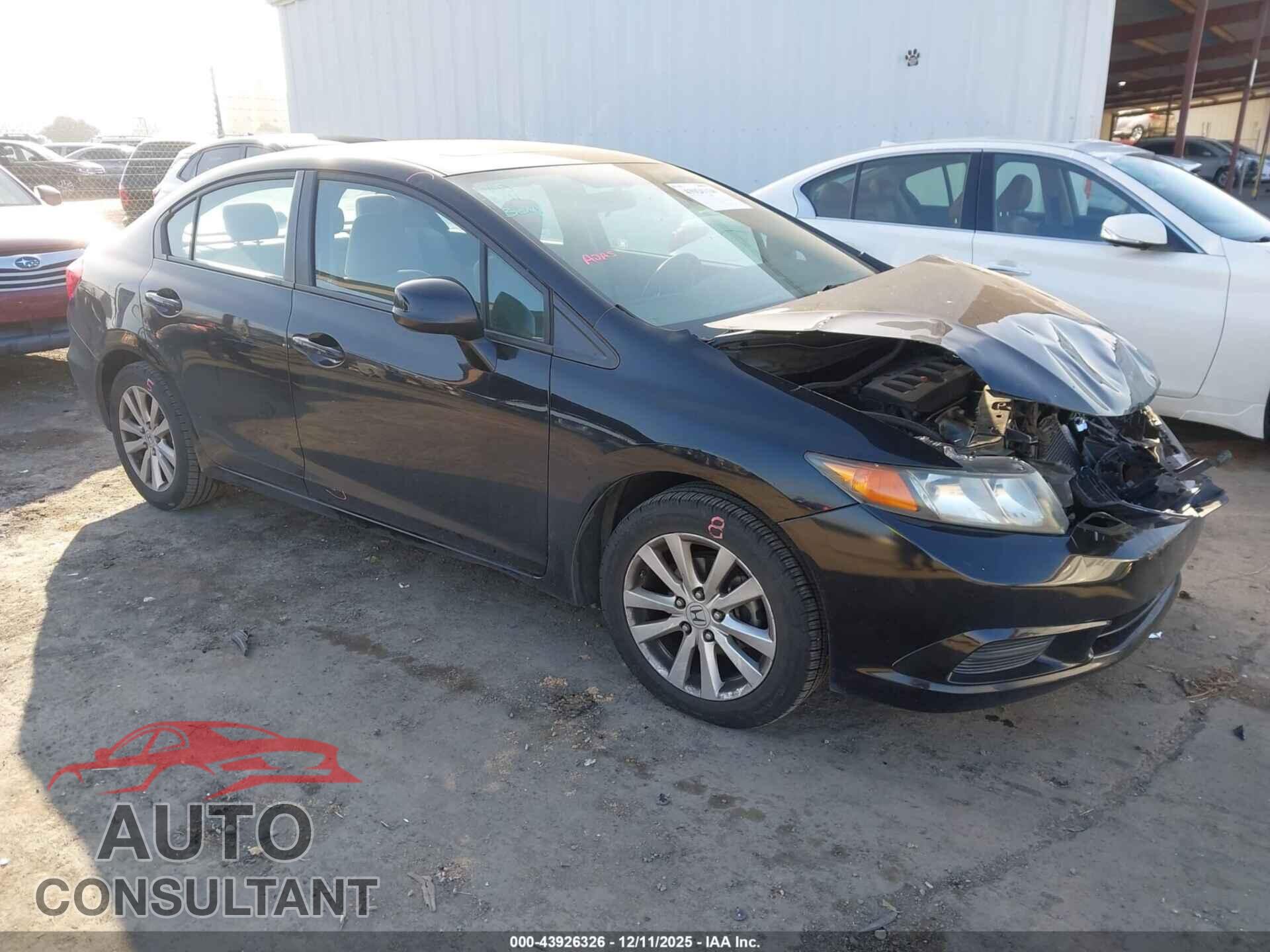 HONDA CIVIC 2012 - 19XFB2F86CE317984