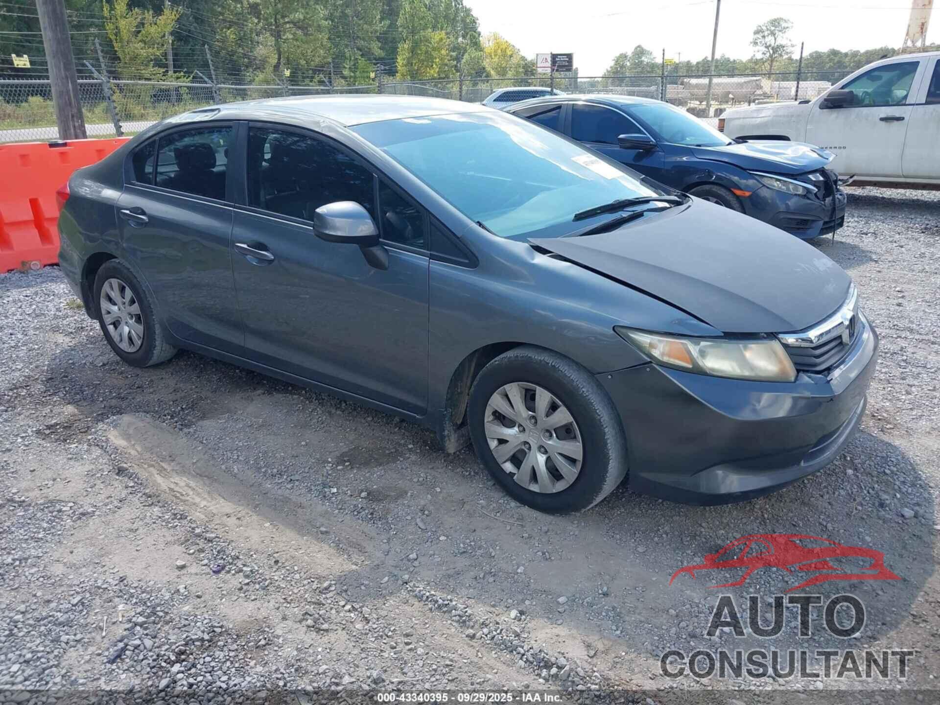 HONDA CIVIC 2012 - 19XFB2F58CE091033