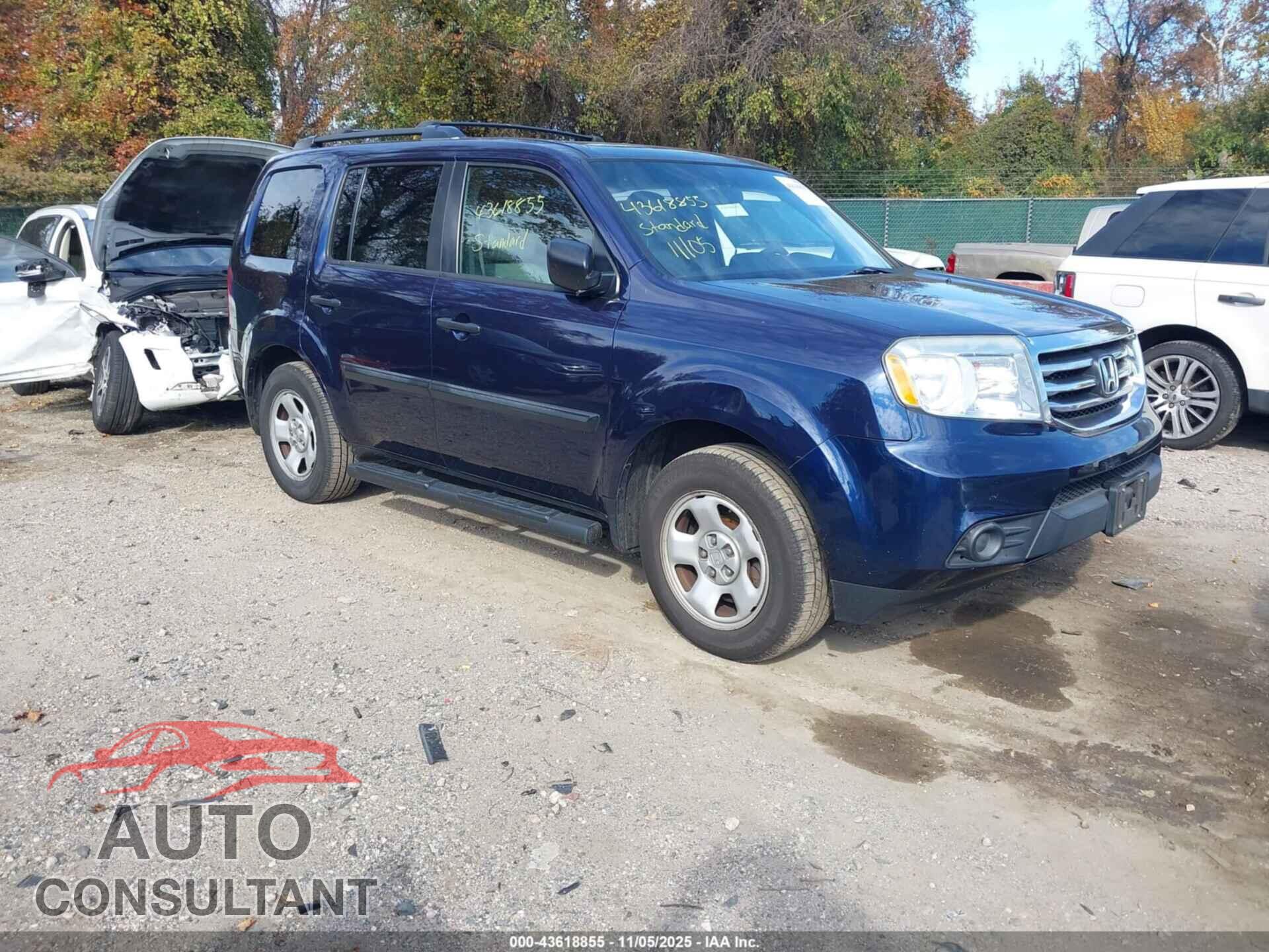 HONDA PILOT 2013 - 5FNYF4H2XDB033576
