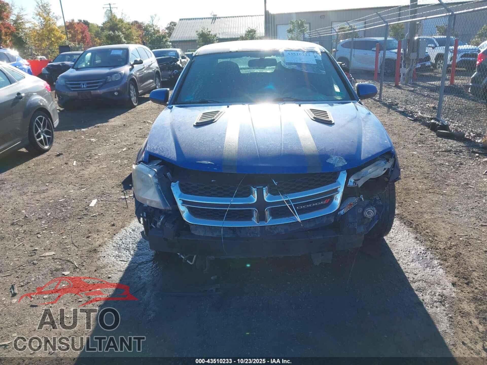 DODGE AVENGER 2012 - 1C3CDZCB6CN183337