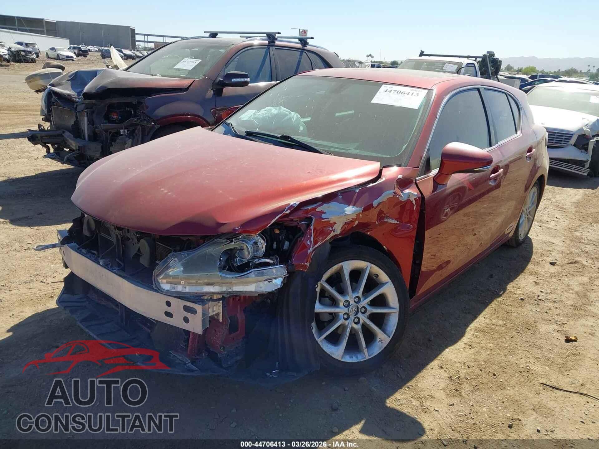 LEXUS CT 200H 2011 - JTHKD5BH4B2008010