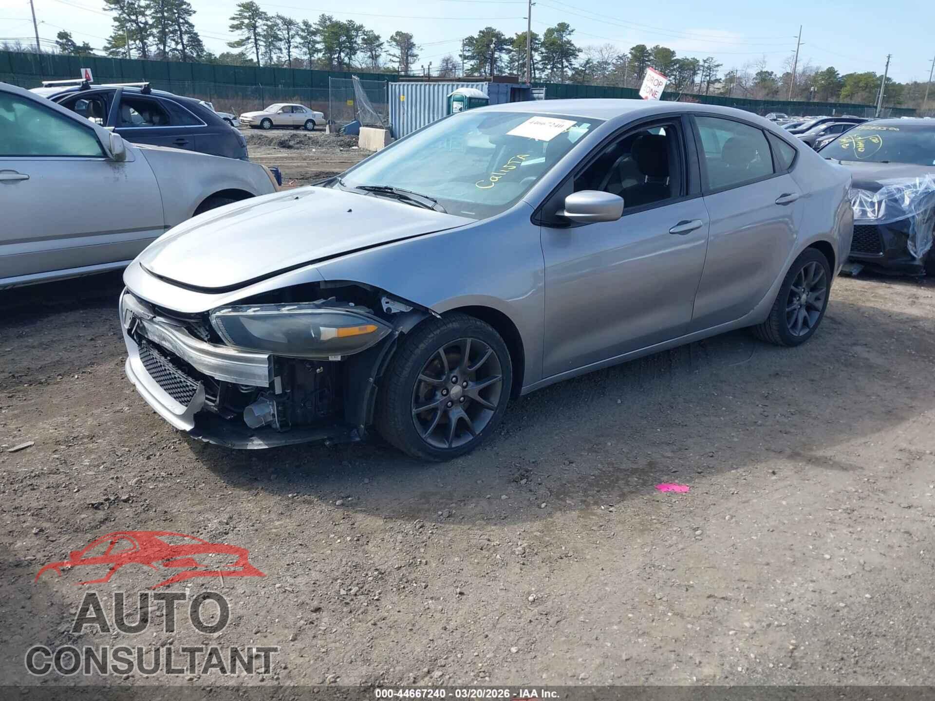 DODGE DART 2016 - 1C3CDFAA5GD577982