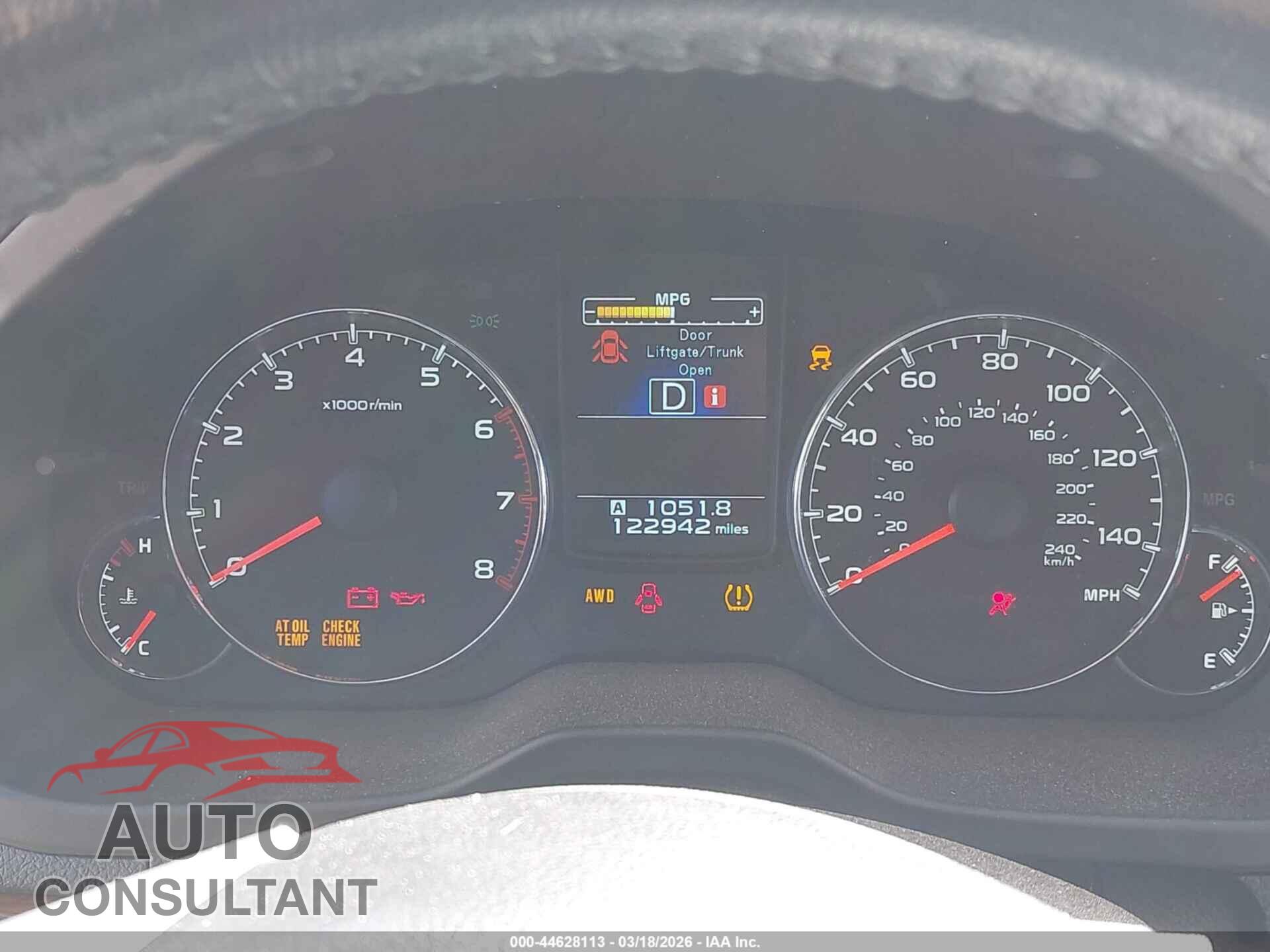 SUBARU OUTBACK 2014 - 4S4BRBLC8E3321852