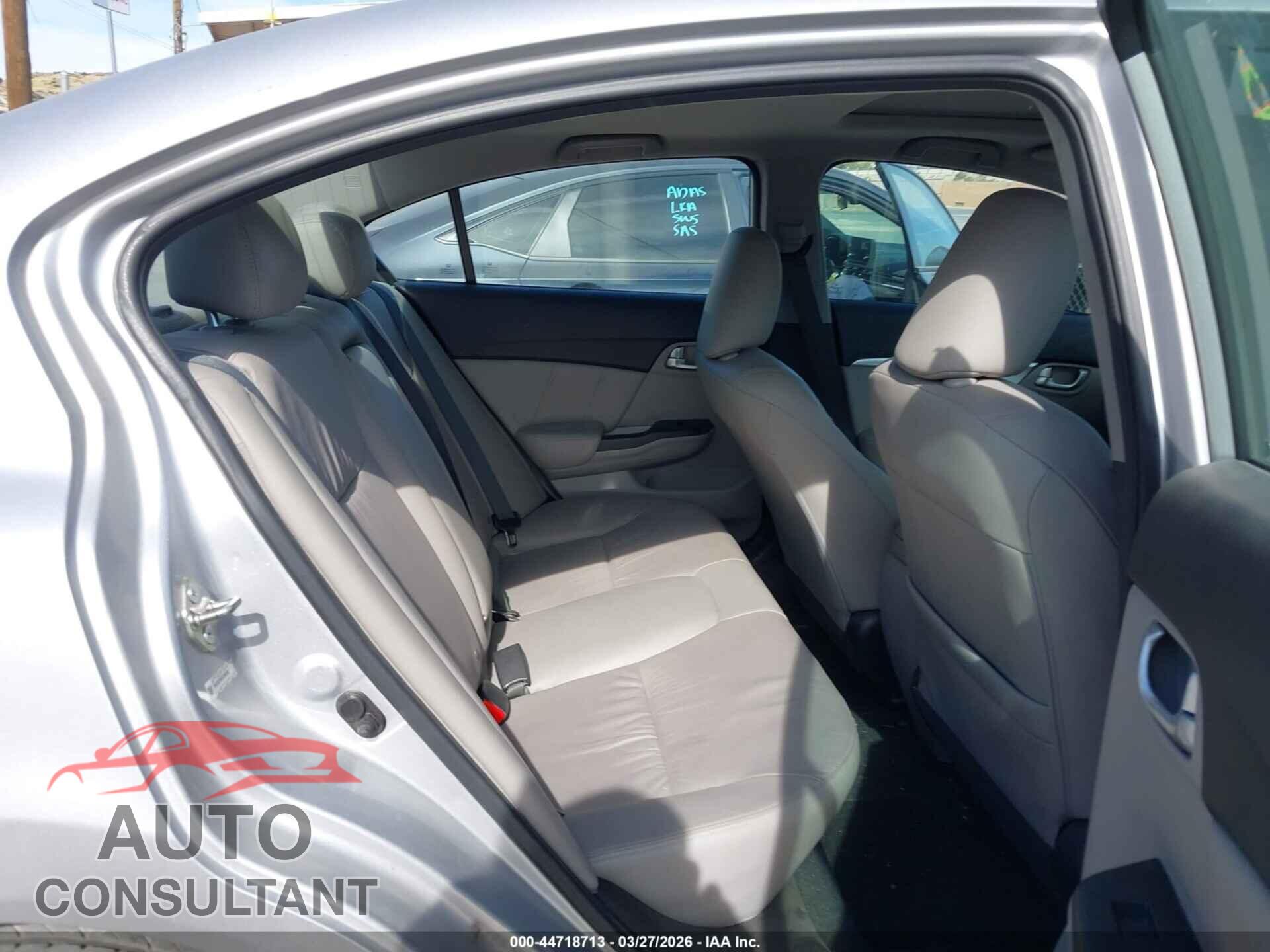 HONDA CIVIC 2013 - 19XFB2F94DE268598