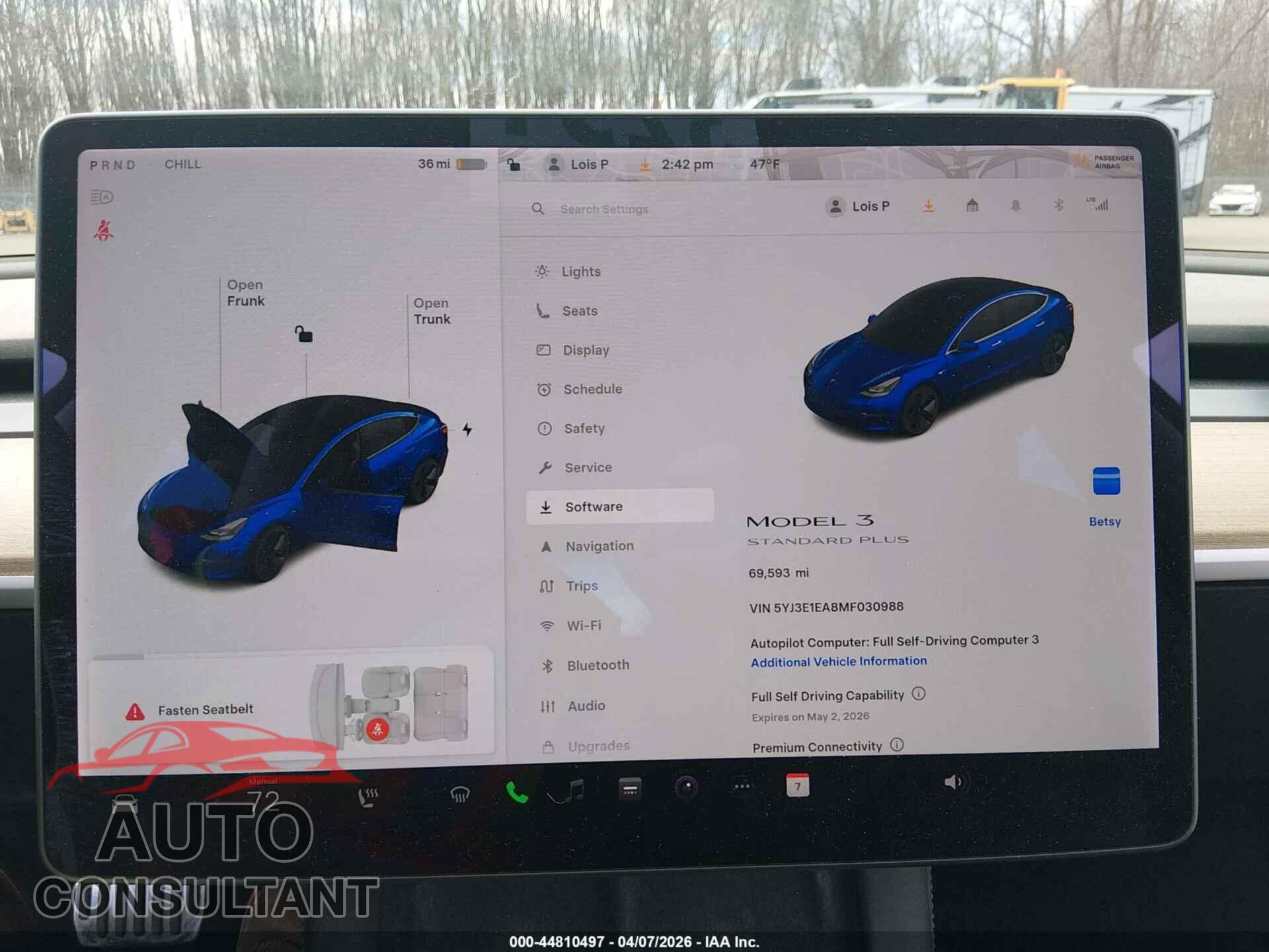 TESLA MODEL 3 2021 - 5YJ3E1EA8MF030988