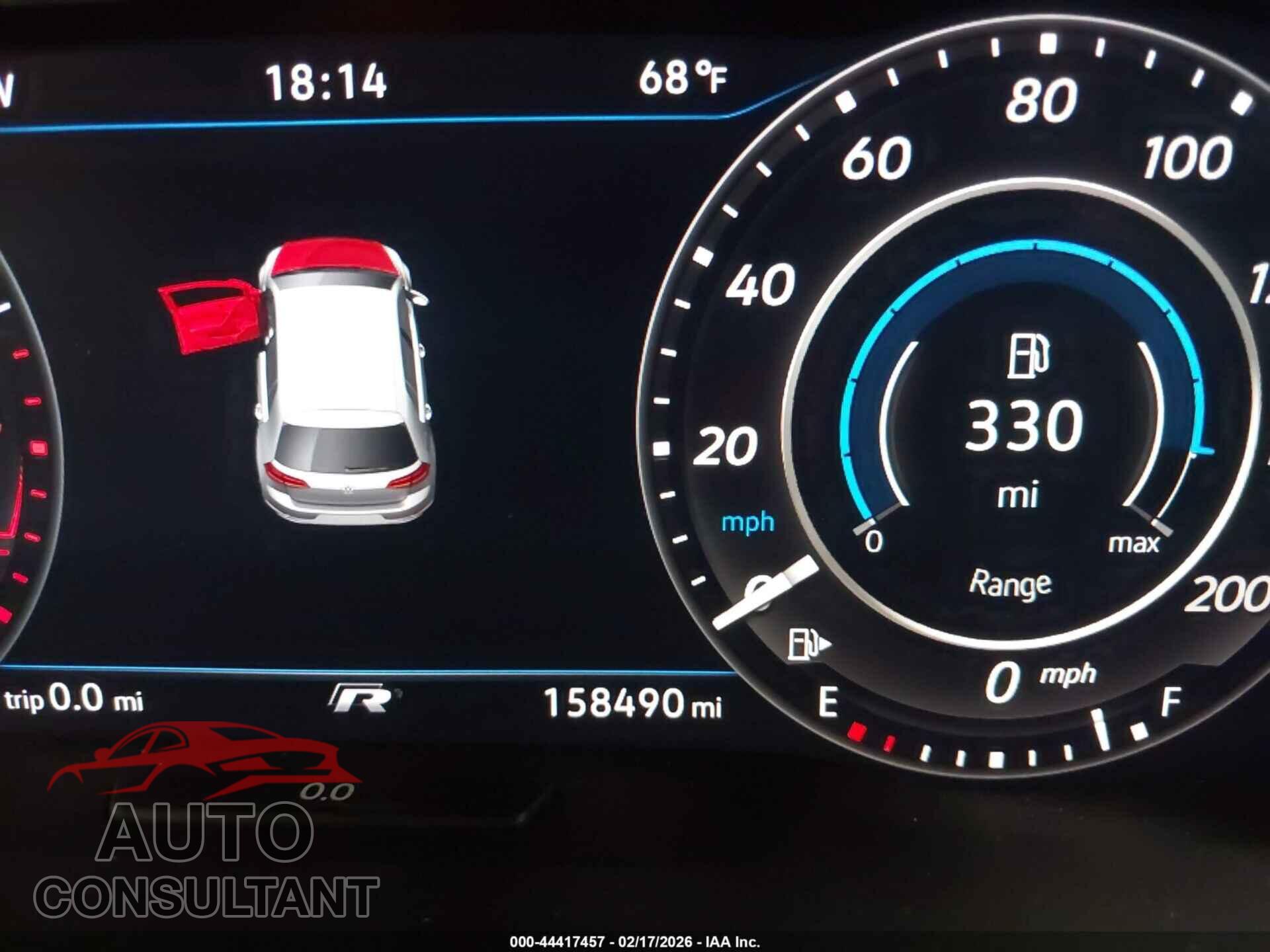 VOLKSWAGEN GOLF R 2018 - WVWWF7AU2JW202064