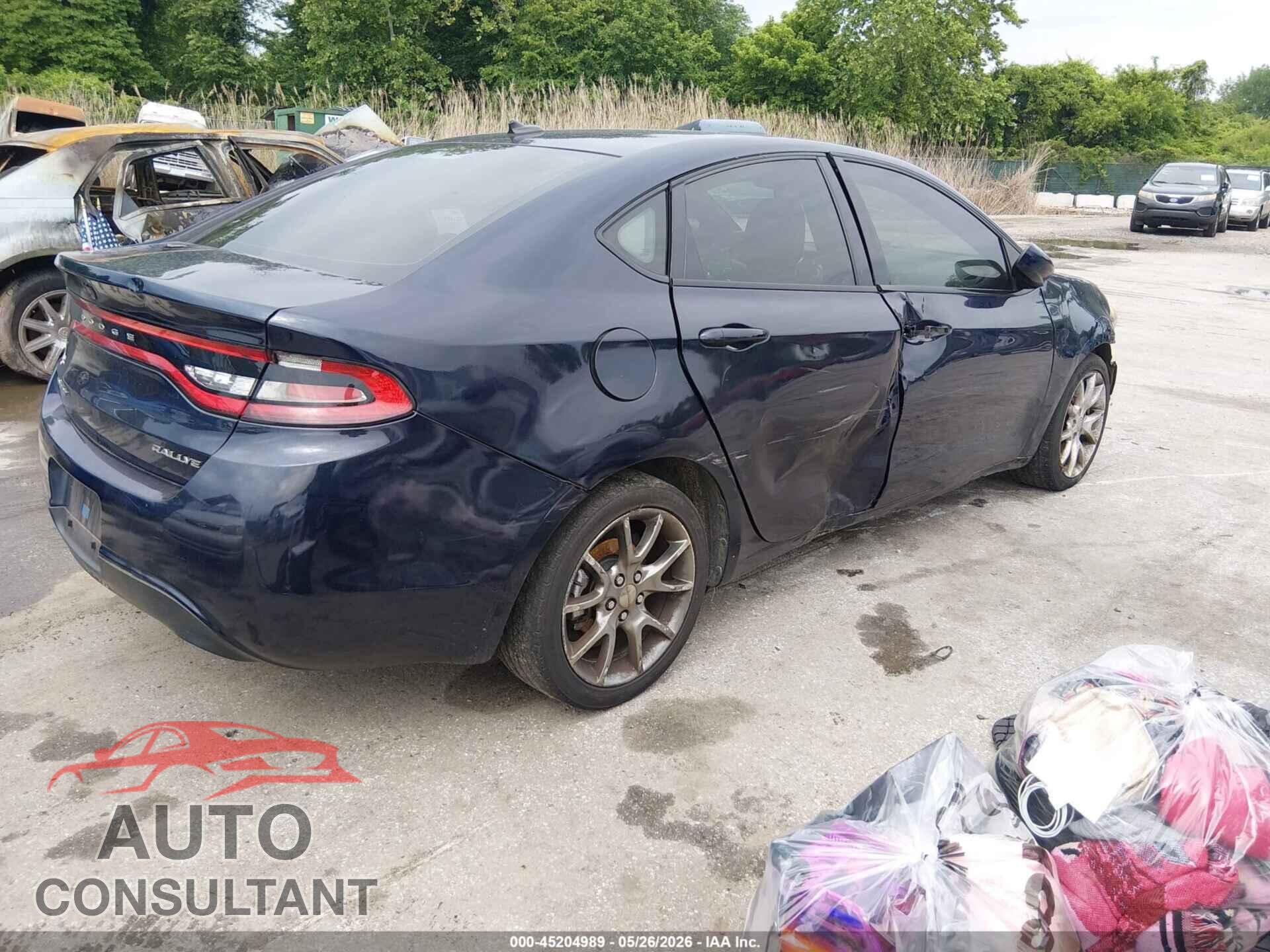 DODGE DART 2015 - 1C3CDFBB7FD144587
