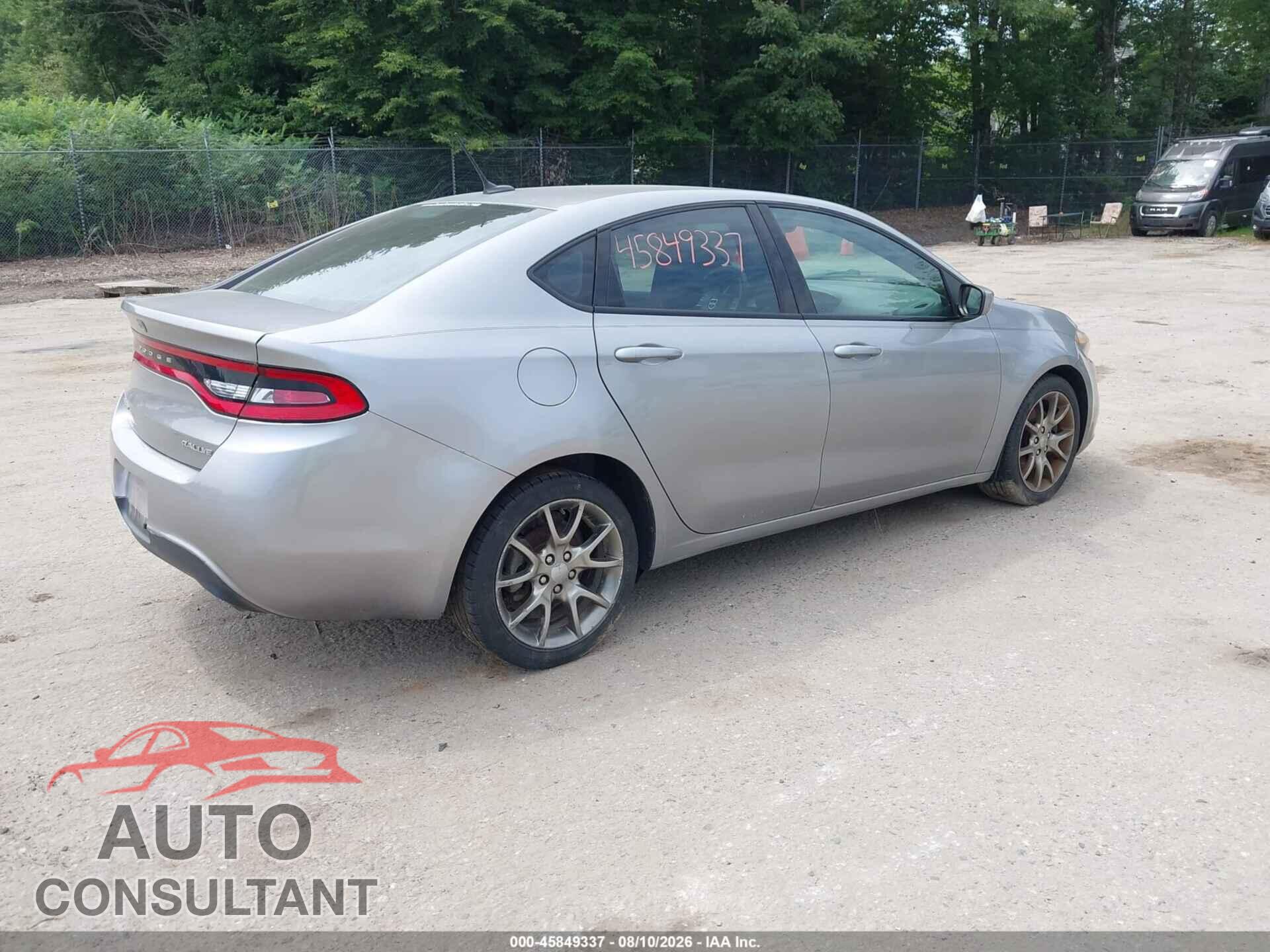 DODGE DART 2015 - 1C3CDFBB2FD141550