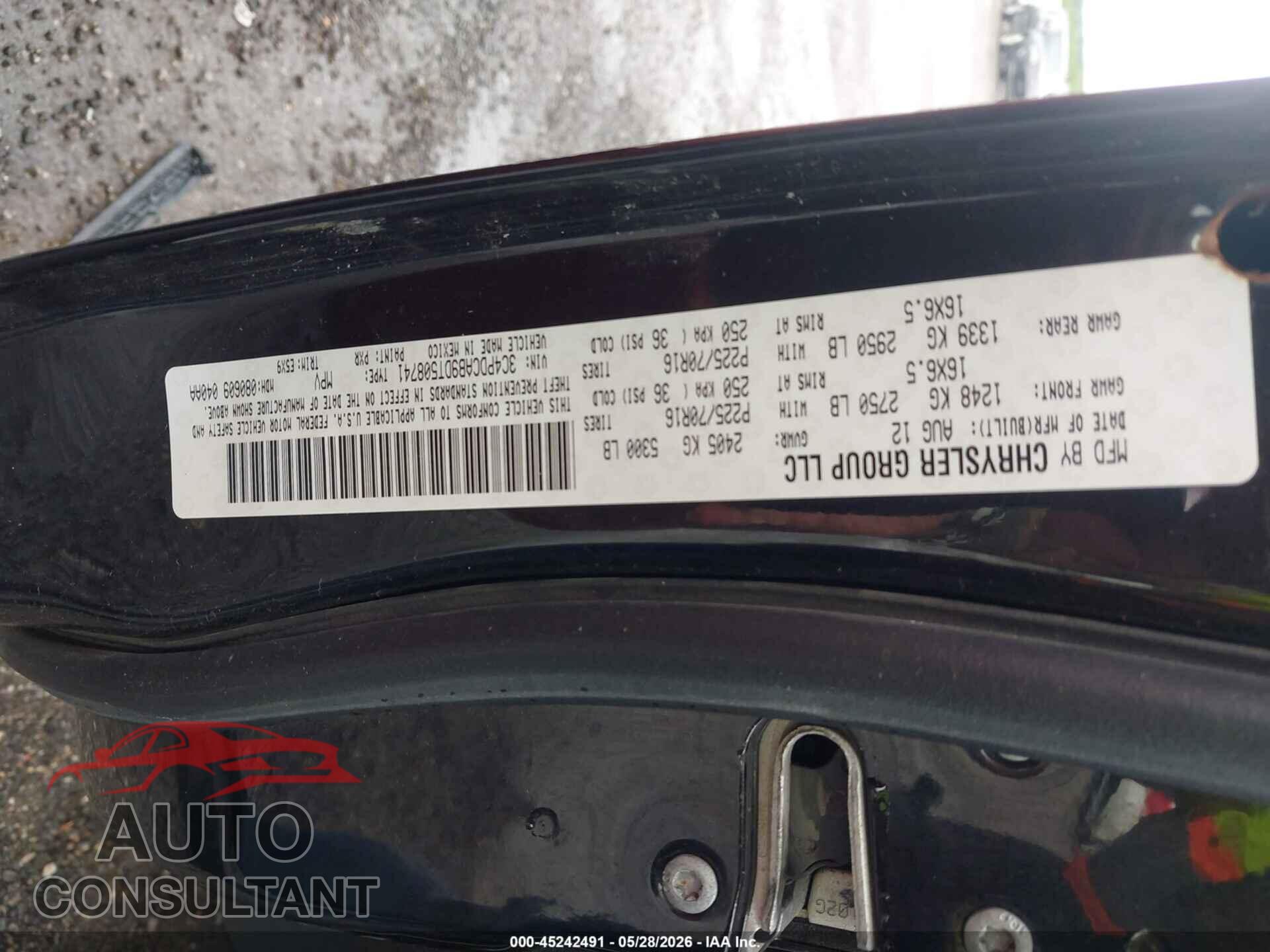 DODGE JOURNEY 2013 - 3C4PDCAB9DT508741