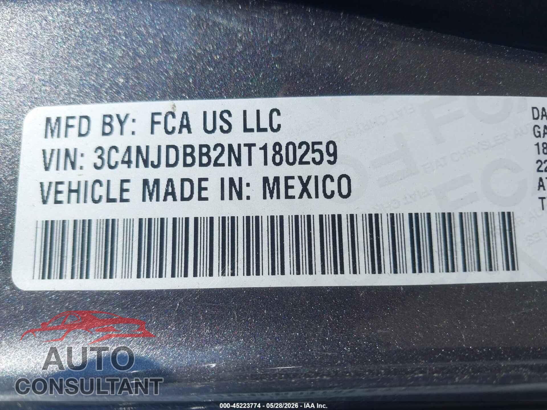 JEEP COMPASS 2022 - 3C4NJDBB2NT180259