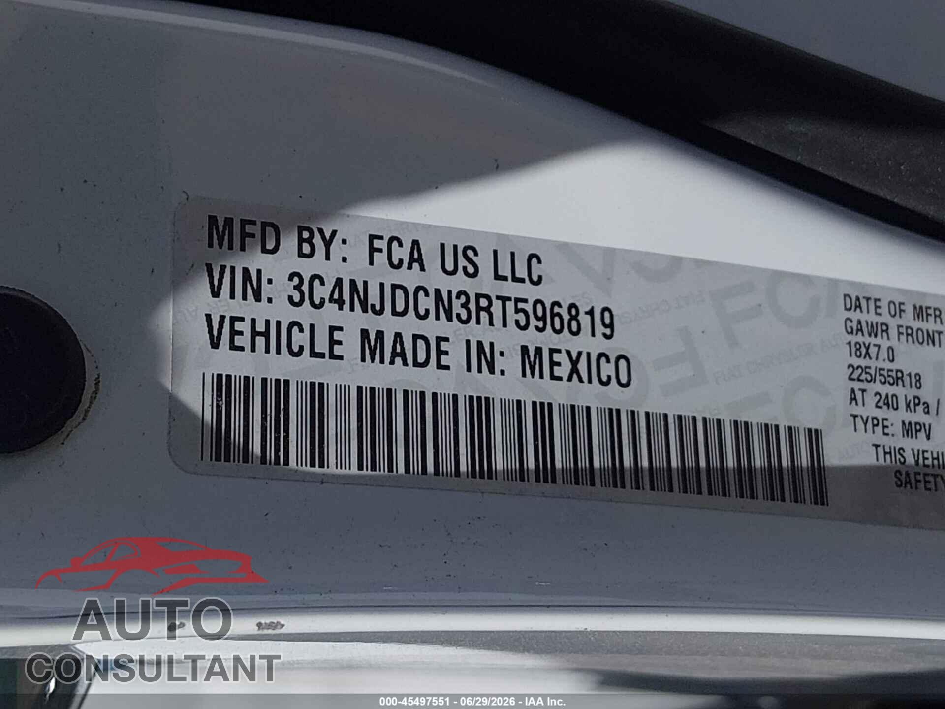 JEEP COMPASS 2024 - 3C4NJDCN3RT596819