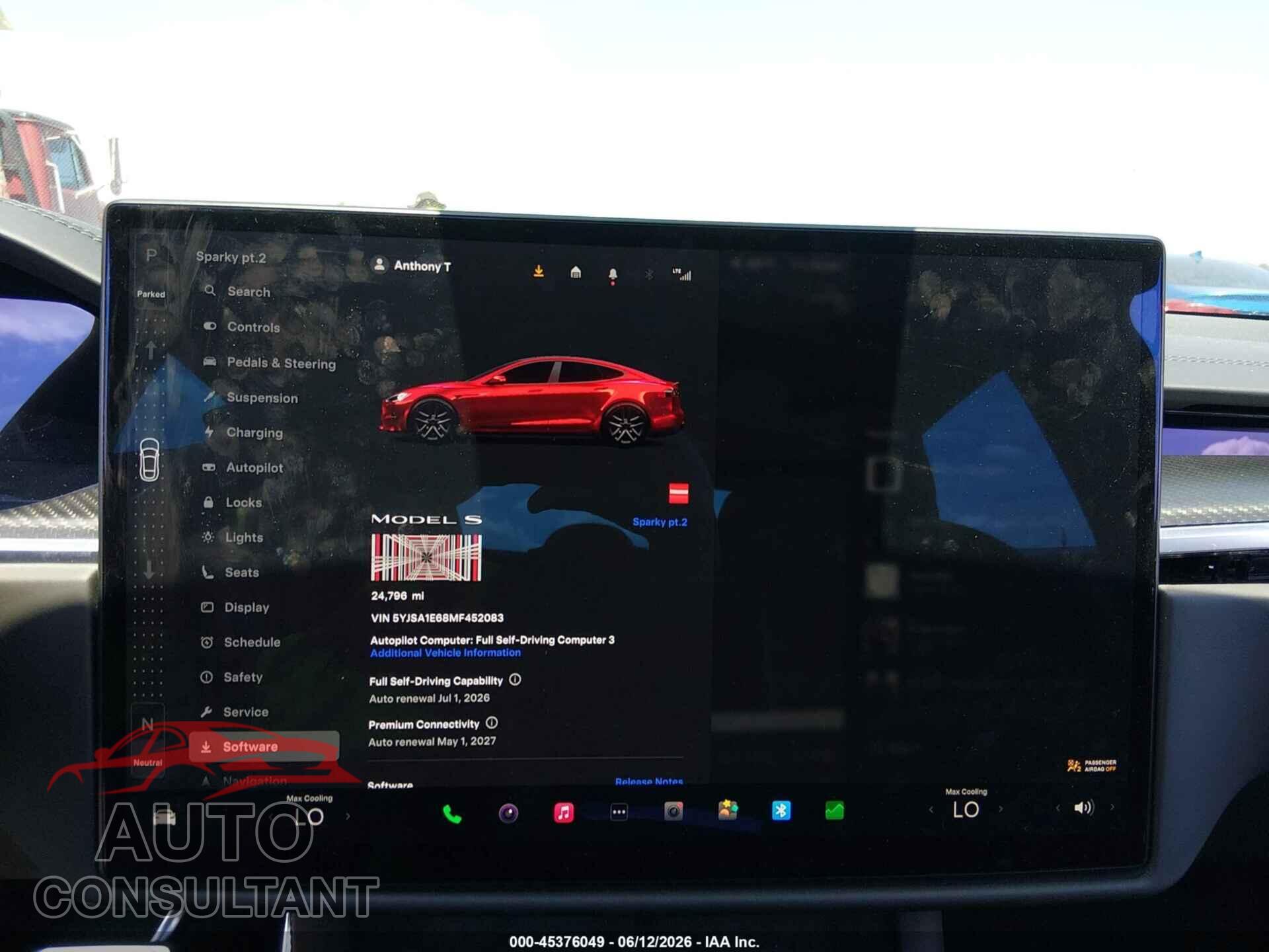 TESLA MODEL S 2021 - 5YJSA1E68MF452083