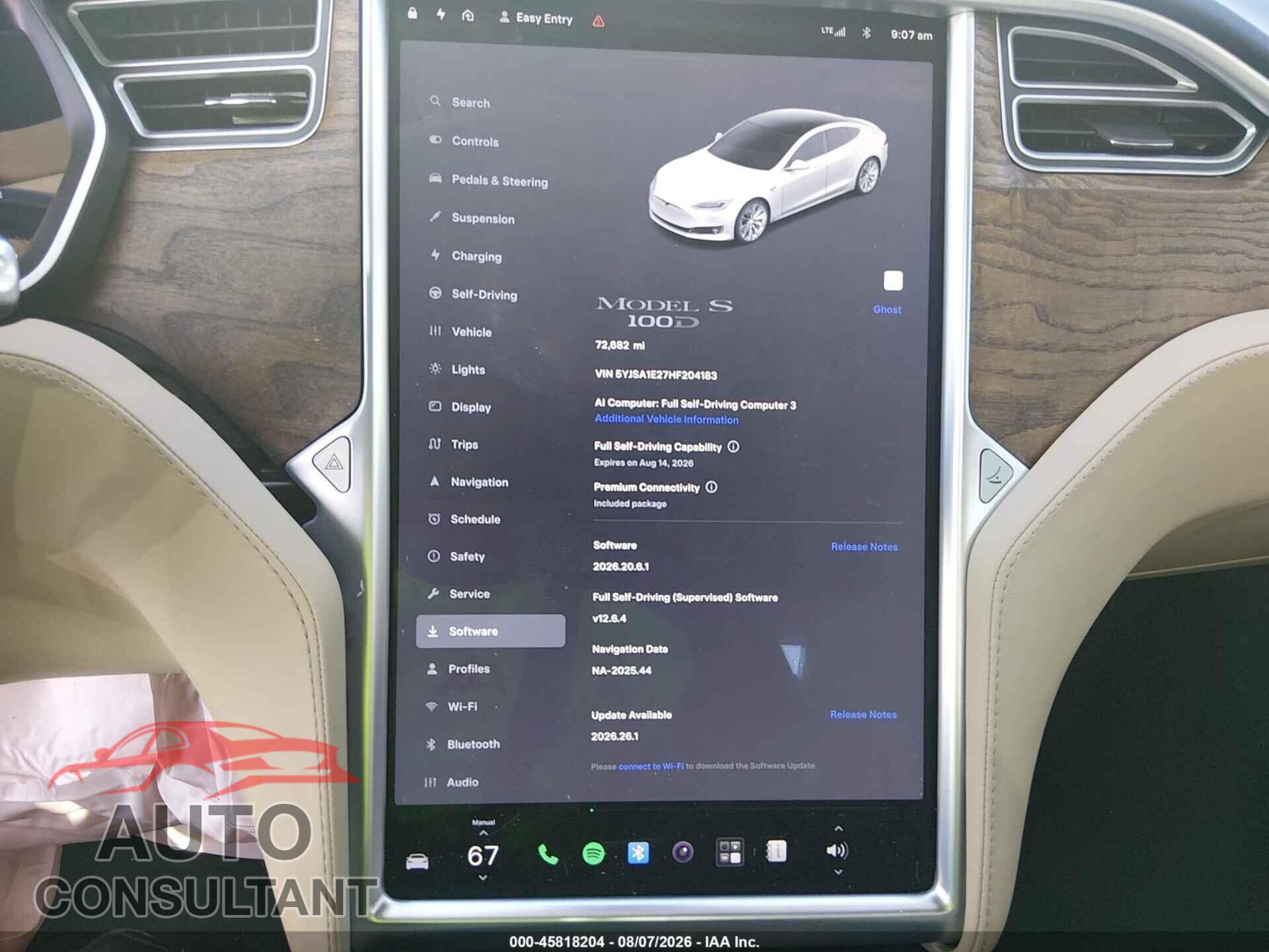 TESLA MODEL S 2017 - 5YJSA1E27HF204183