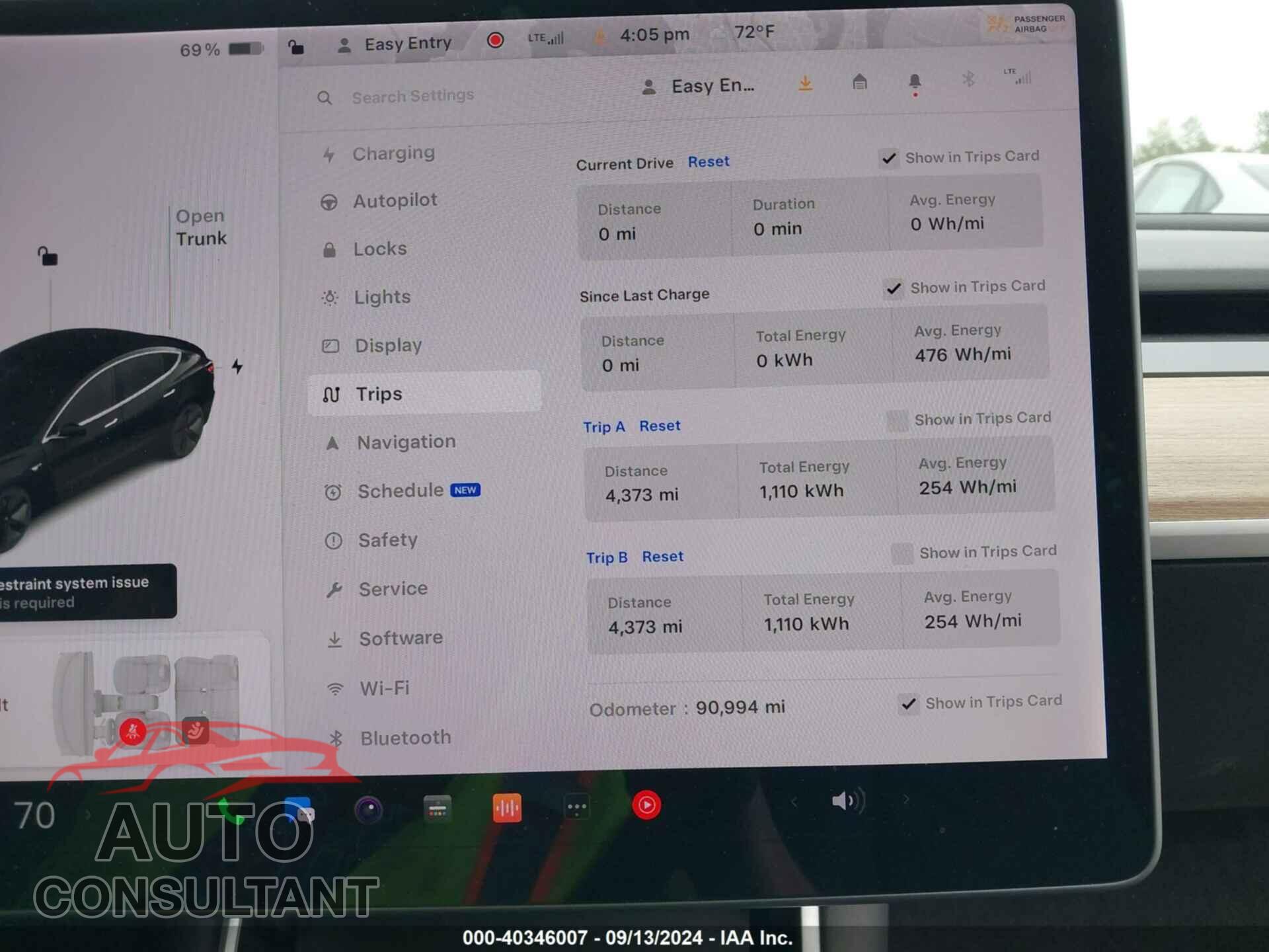 TESLA MODEL 3 2019 - 5YJ3E1EA6KF193359