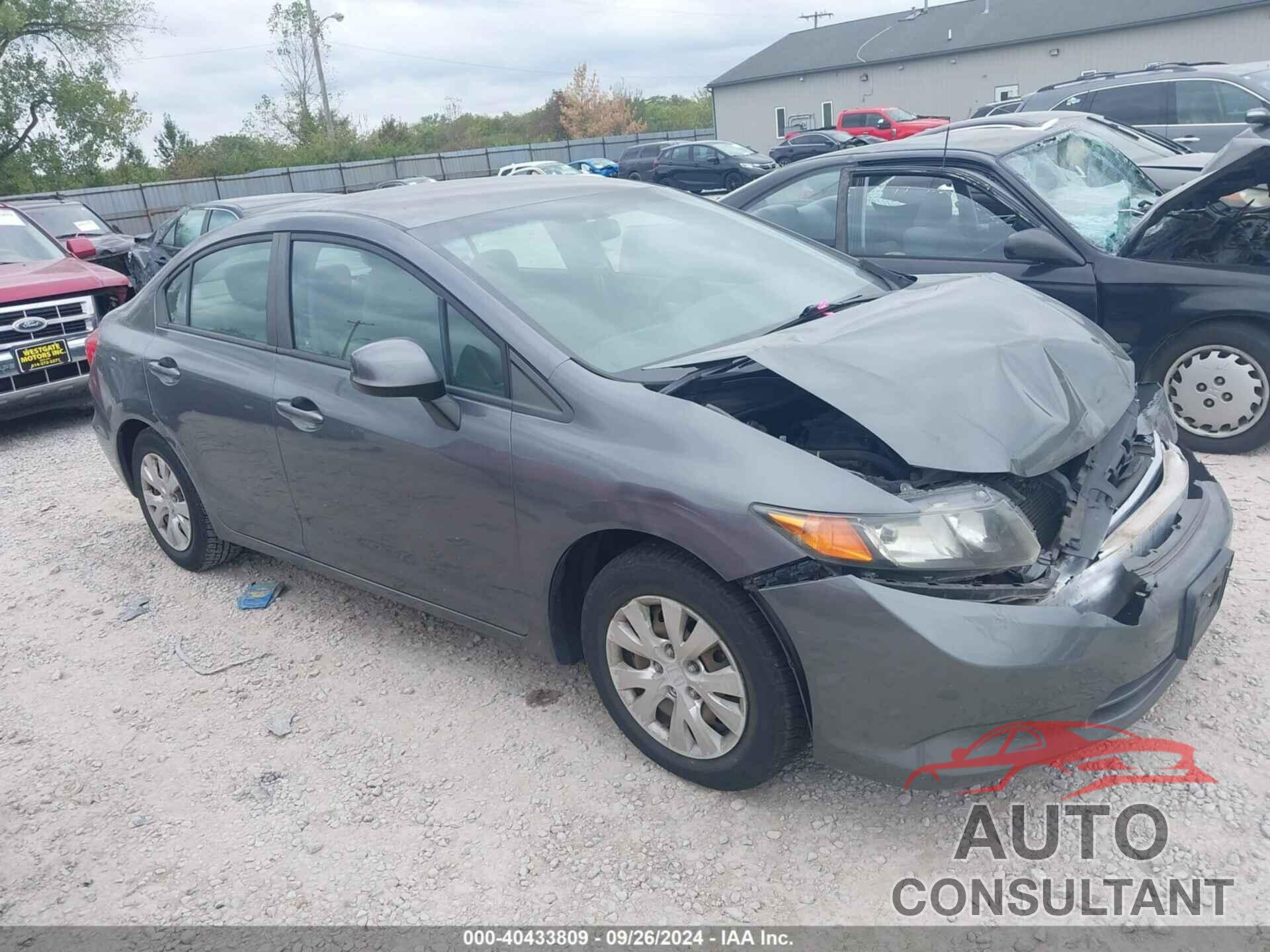 HONDA CIVIC 2012 - 19XFB2F51CE011961