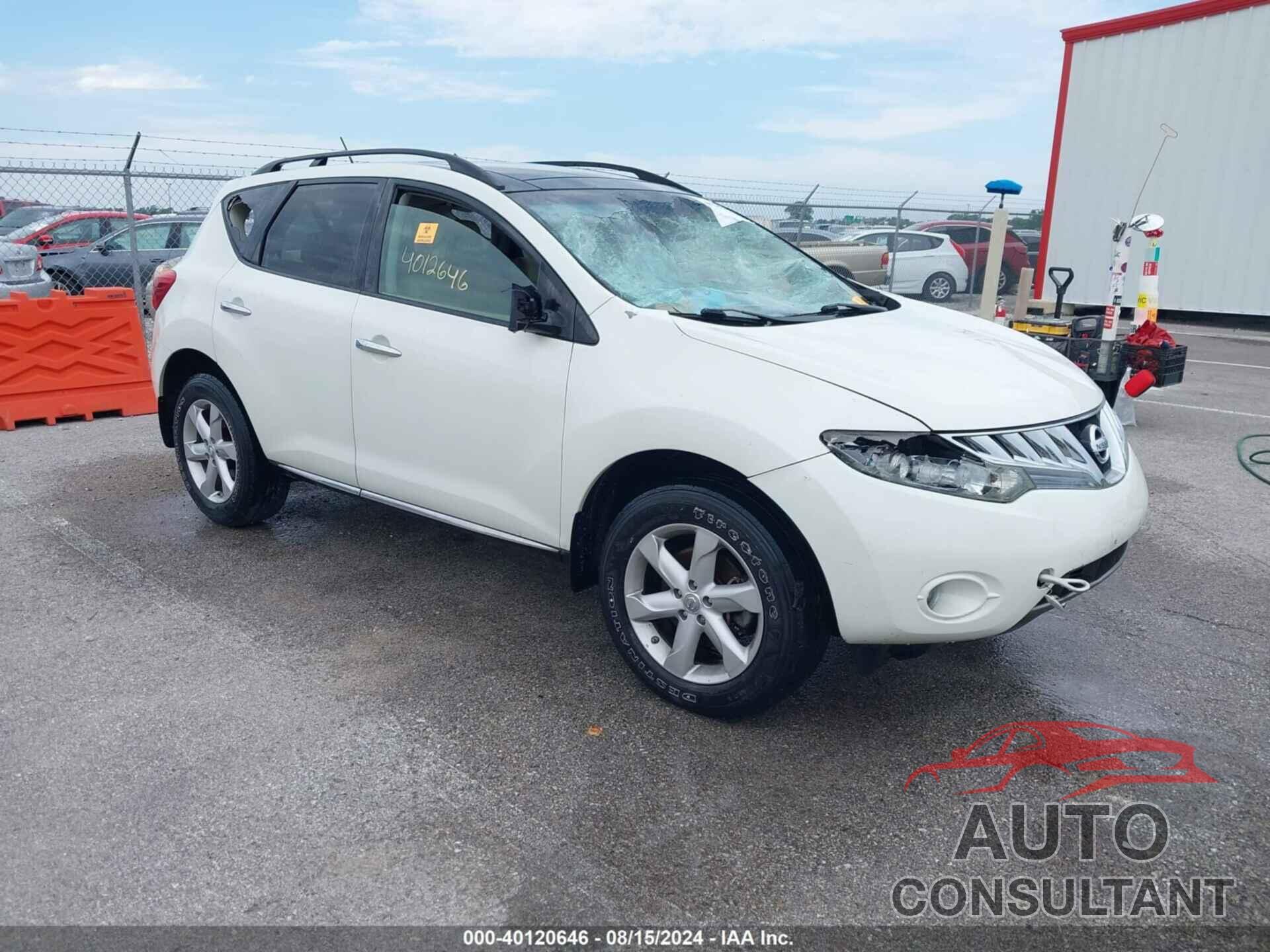 NISSAN MURANO 2009 - JN8AZ18W39W158033