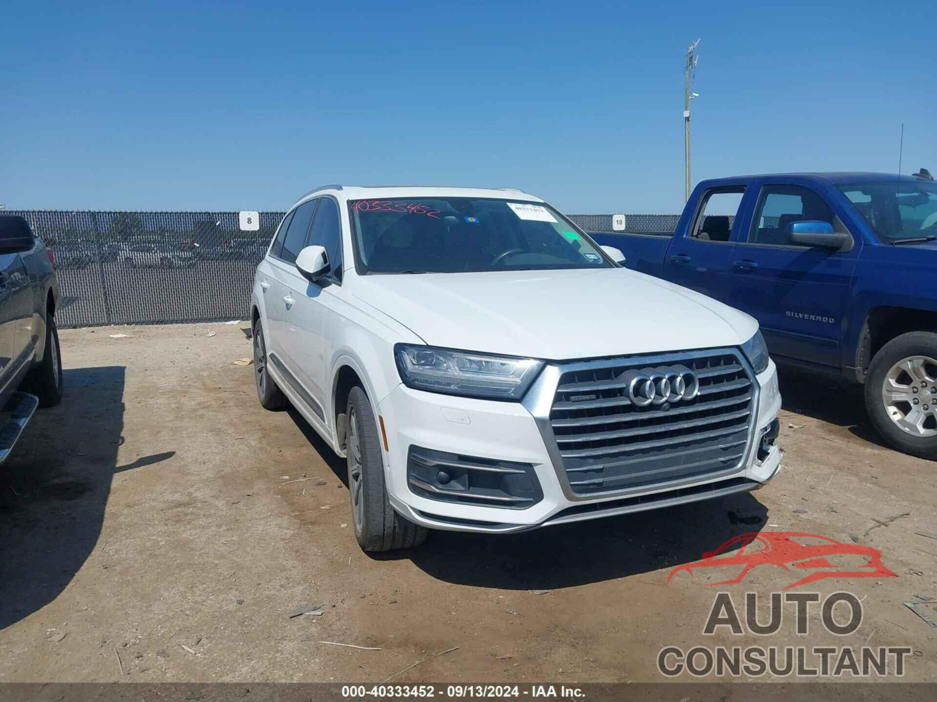 AUDI Q7 2019 - WA1LHAF70KD029536