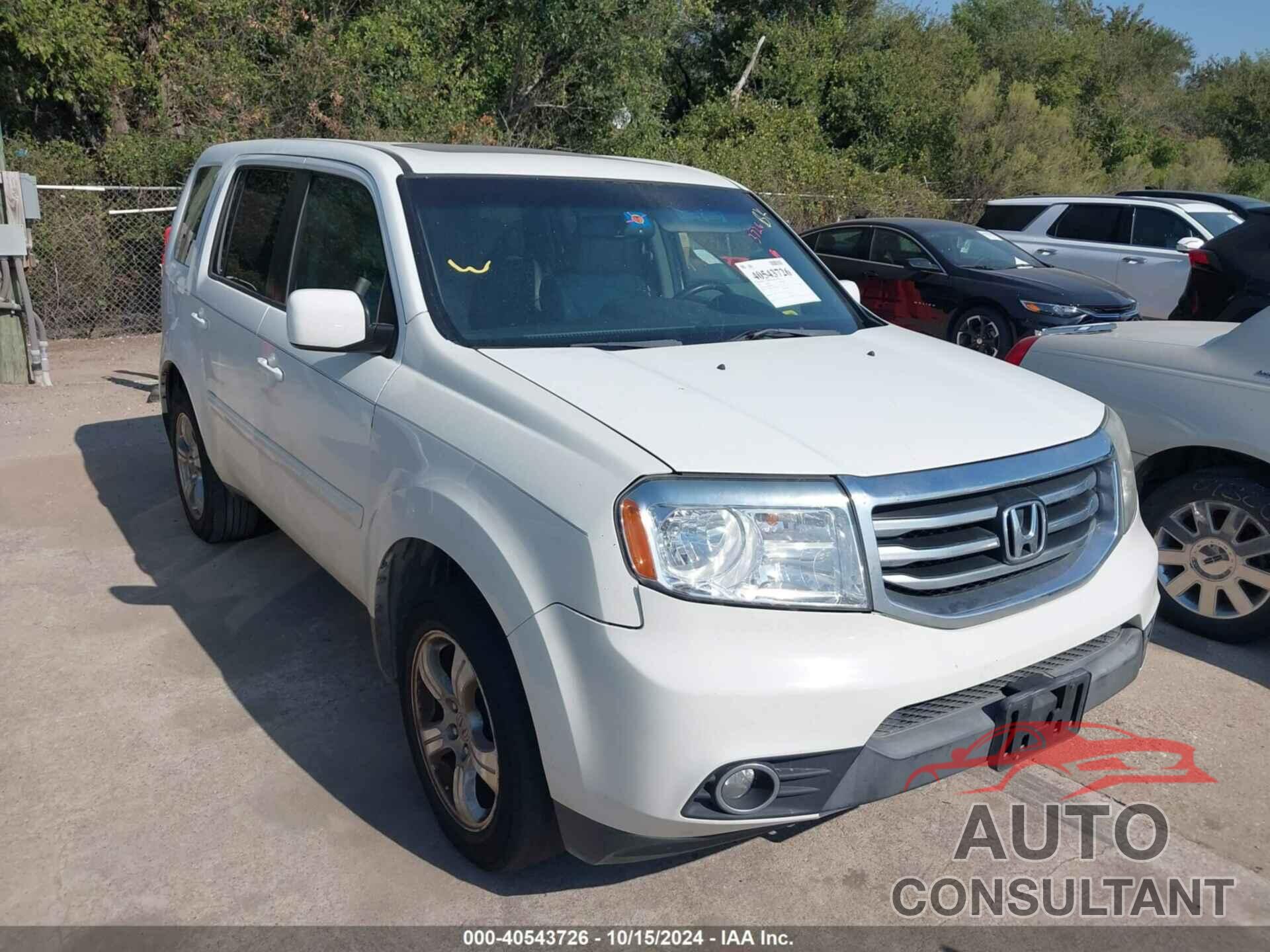 HONDA PILOT 2013 - 5FNYF3H53DB039790