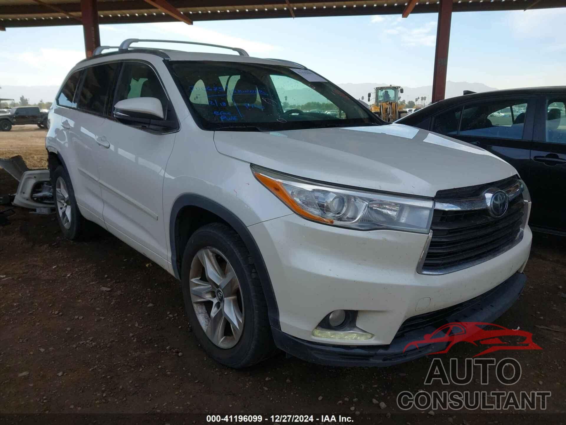 TOYOTA HIGHLANDER 2016 - 5TDYKRFH5GS154872