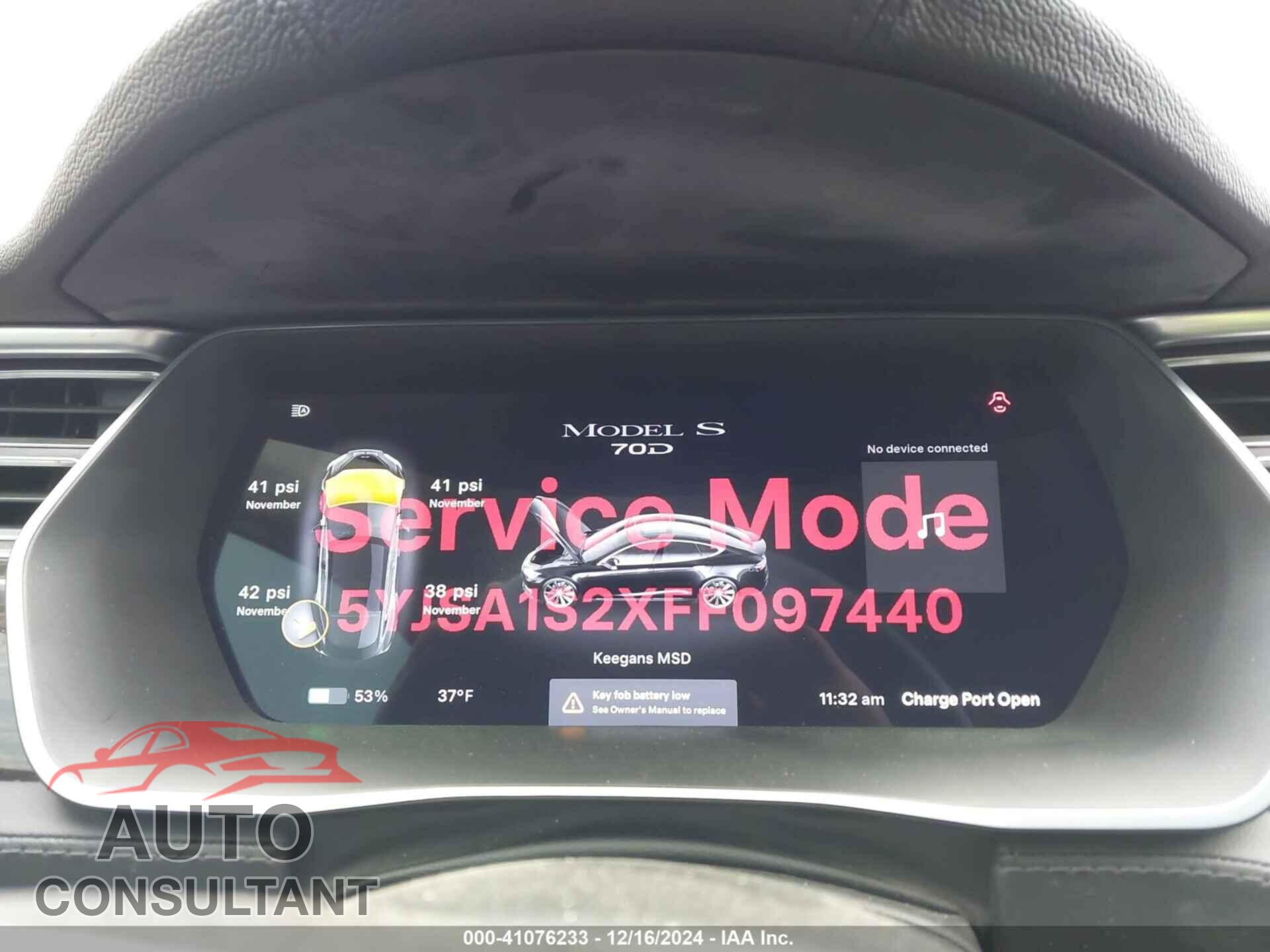 TESLA MODEL S 2015 - 5YJSA1S2XFF097440