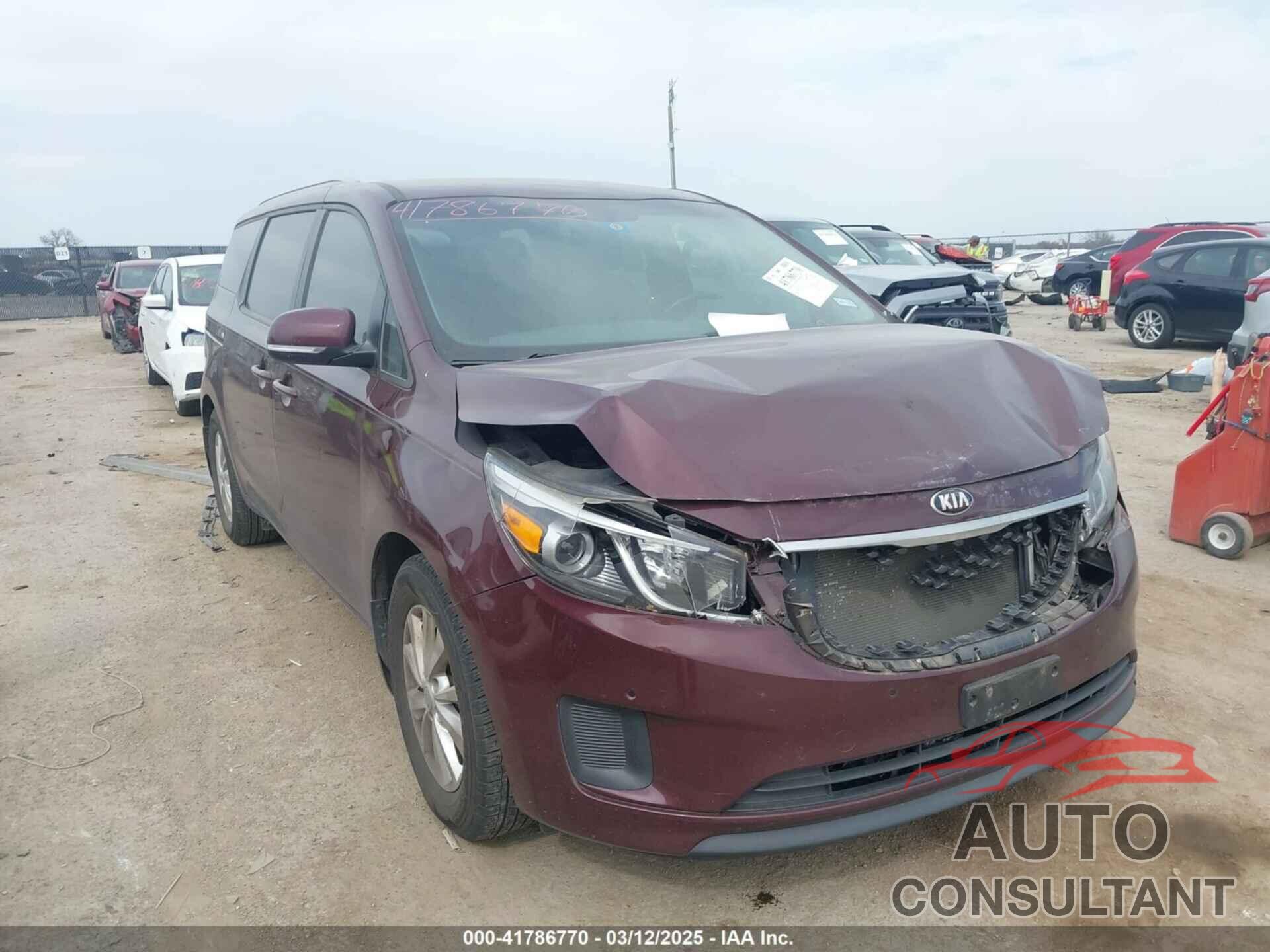 KIA SEDONA 2016 - KNDMB5C12G6211589