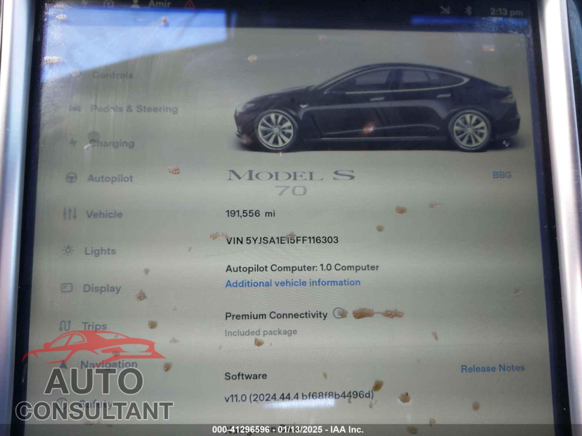 TESLA MODEL S 2015 - 5YJSA1E15FF116303