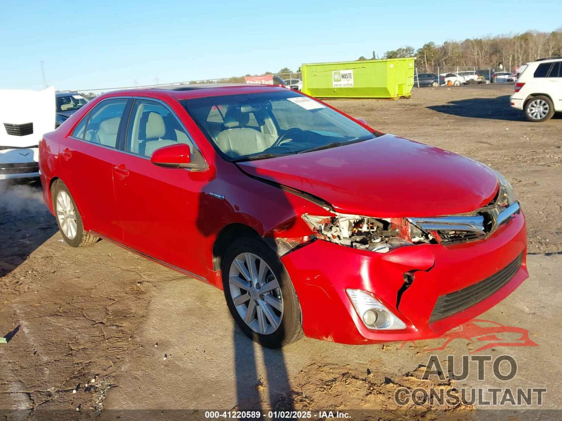 TOYOTA CAMRY HYBRID 2012 - 4T1BD1FK2CU038222