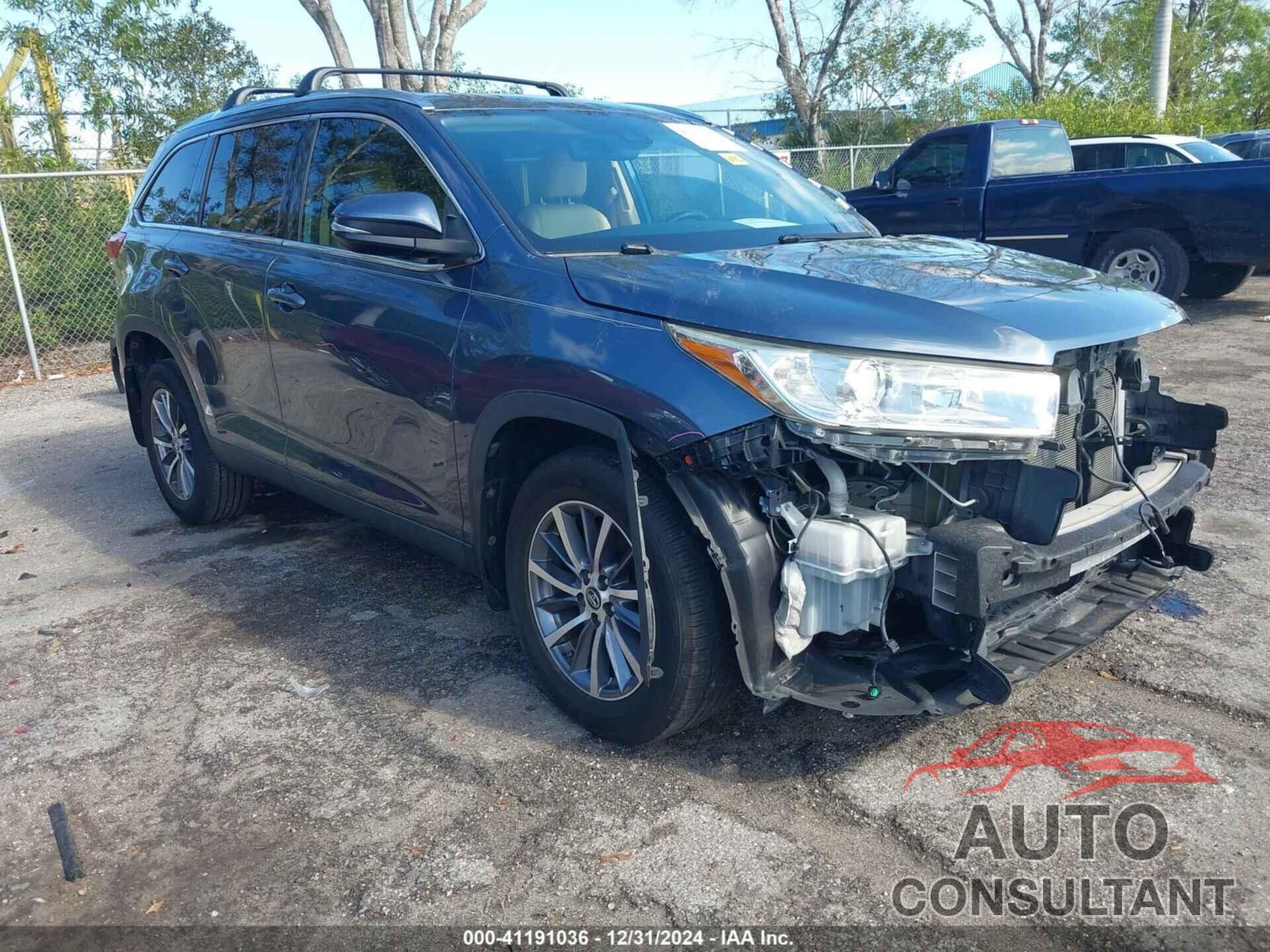 TOYOTA HIGHLANDER 2019 - 5TDKZRFH1KS299580