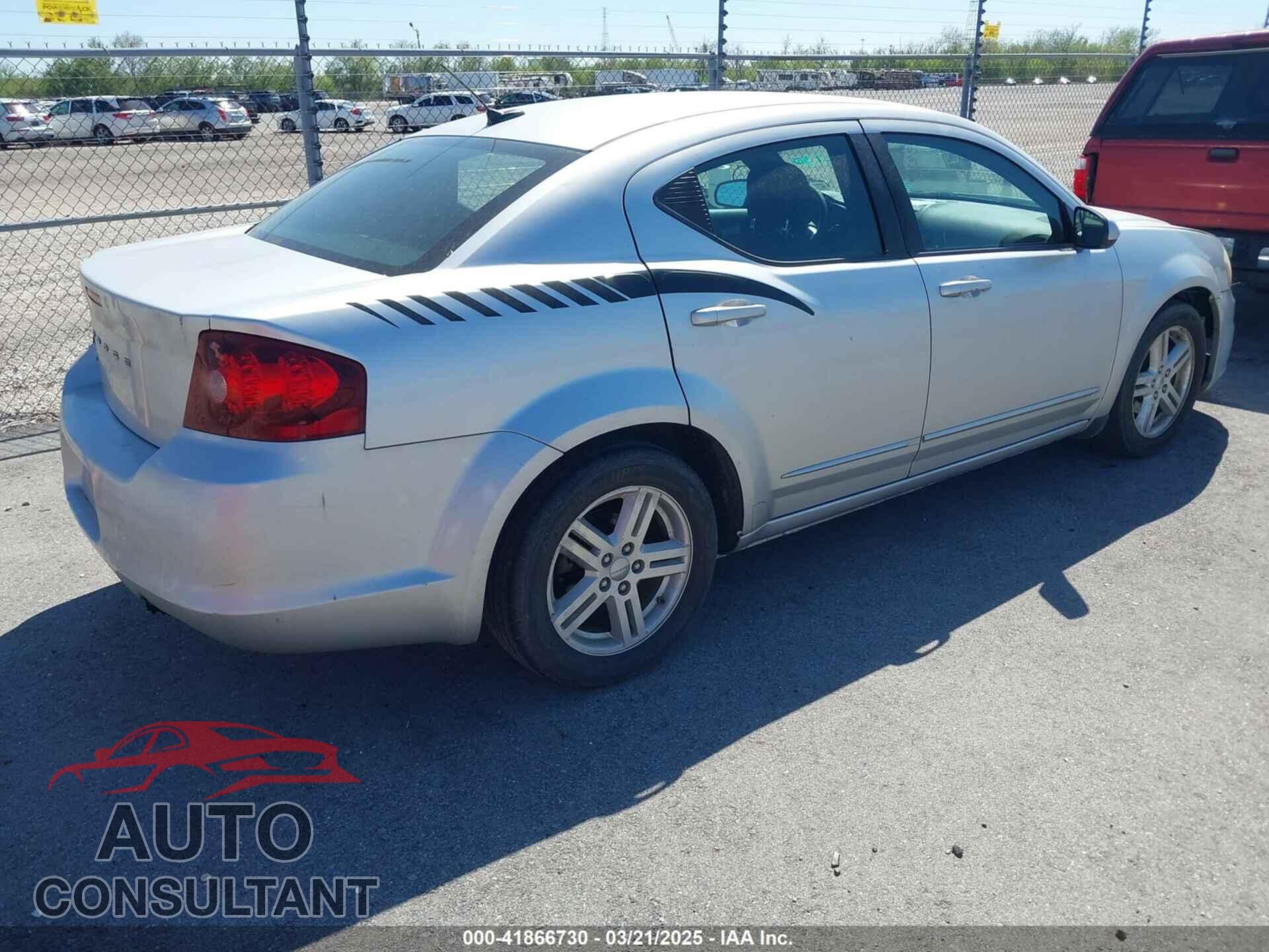 DODGE AVENGER 2012 - 1C3CDZCB5CN182020