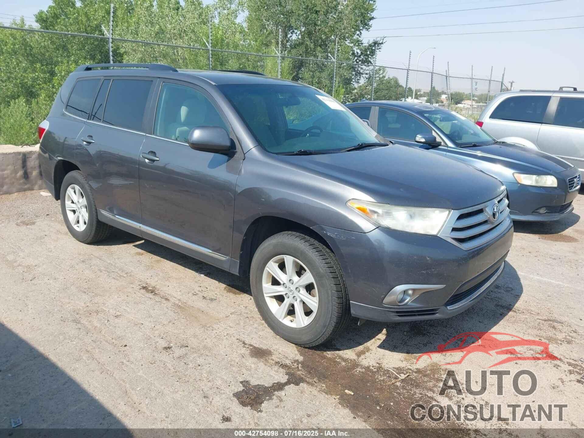 TOYOTA HIGHLANDER 2012 - 5TDZK3EH9CS060362