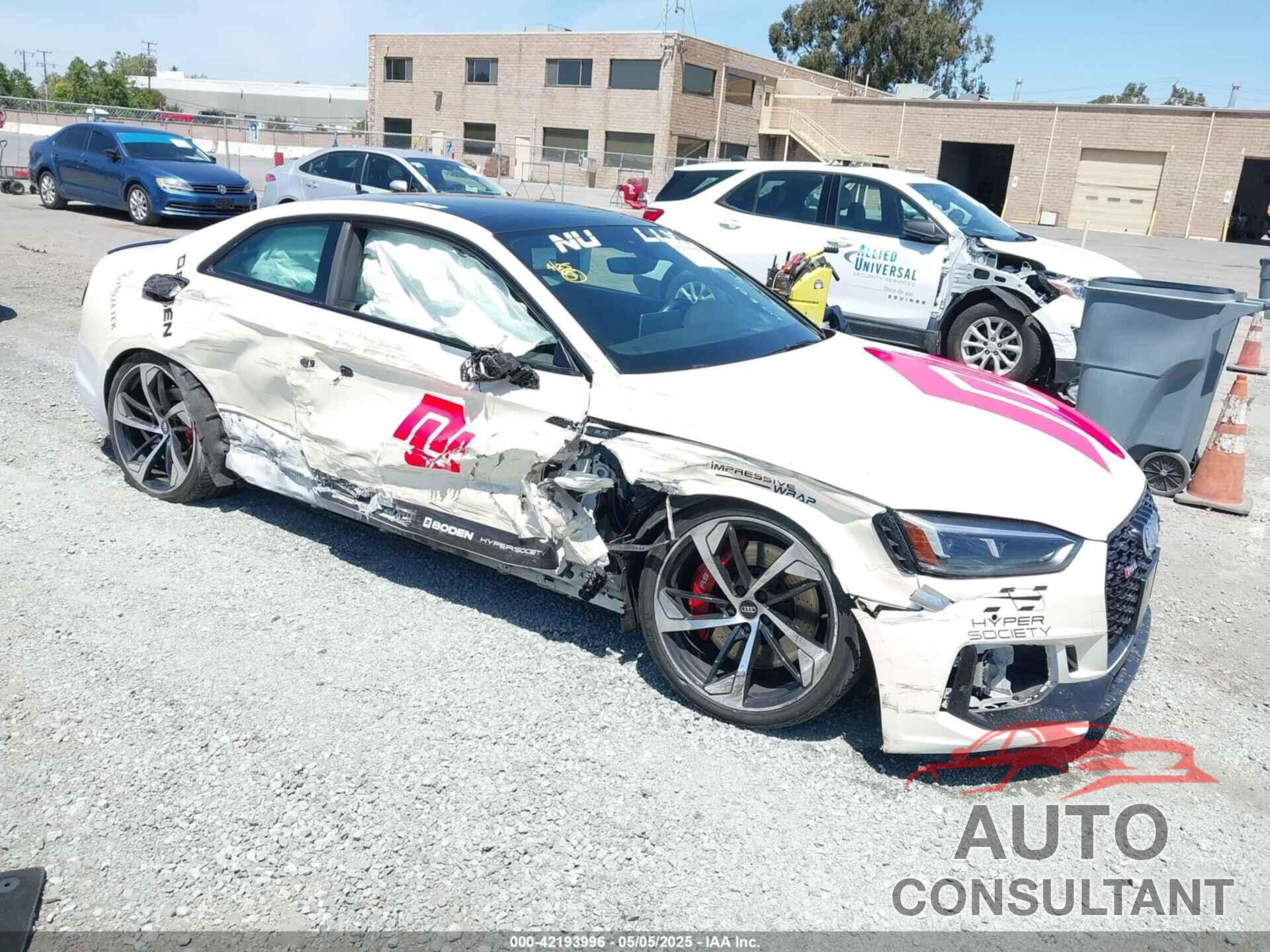 AUDI RS 5 2018 - WUAPWAF55JA903152