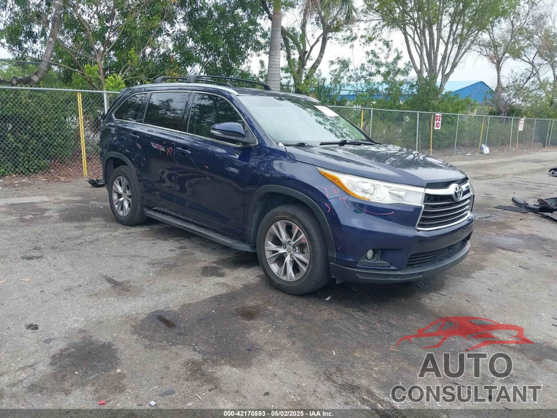 TOYOTA HIGHLANDER 2014 - 5TDKKRFH0ES021309