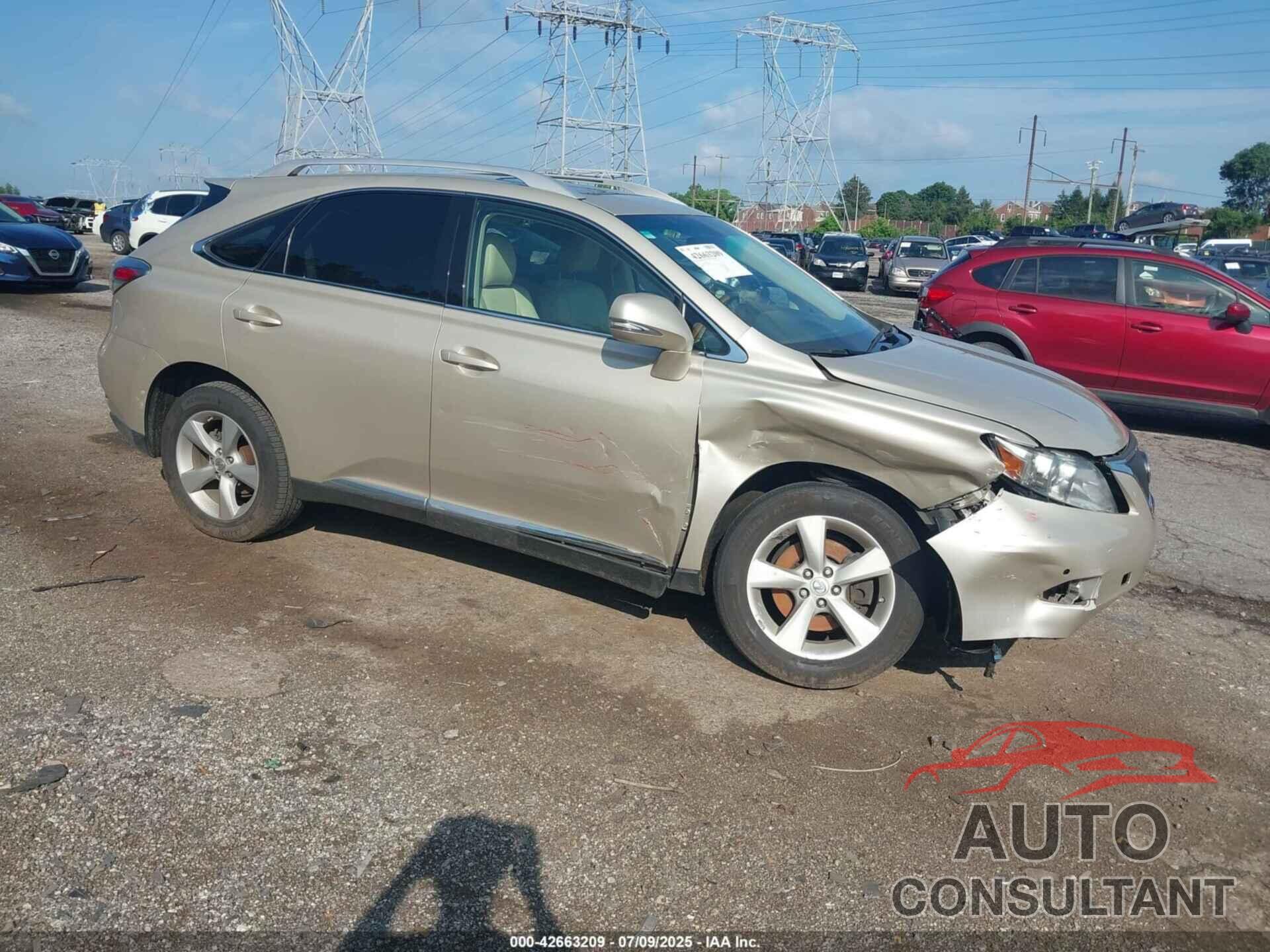 LEXUS RX 350 2012 - 2T2BK1BA1CC142054