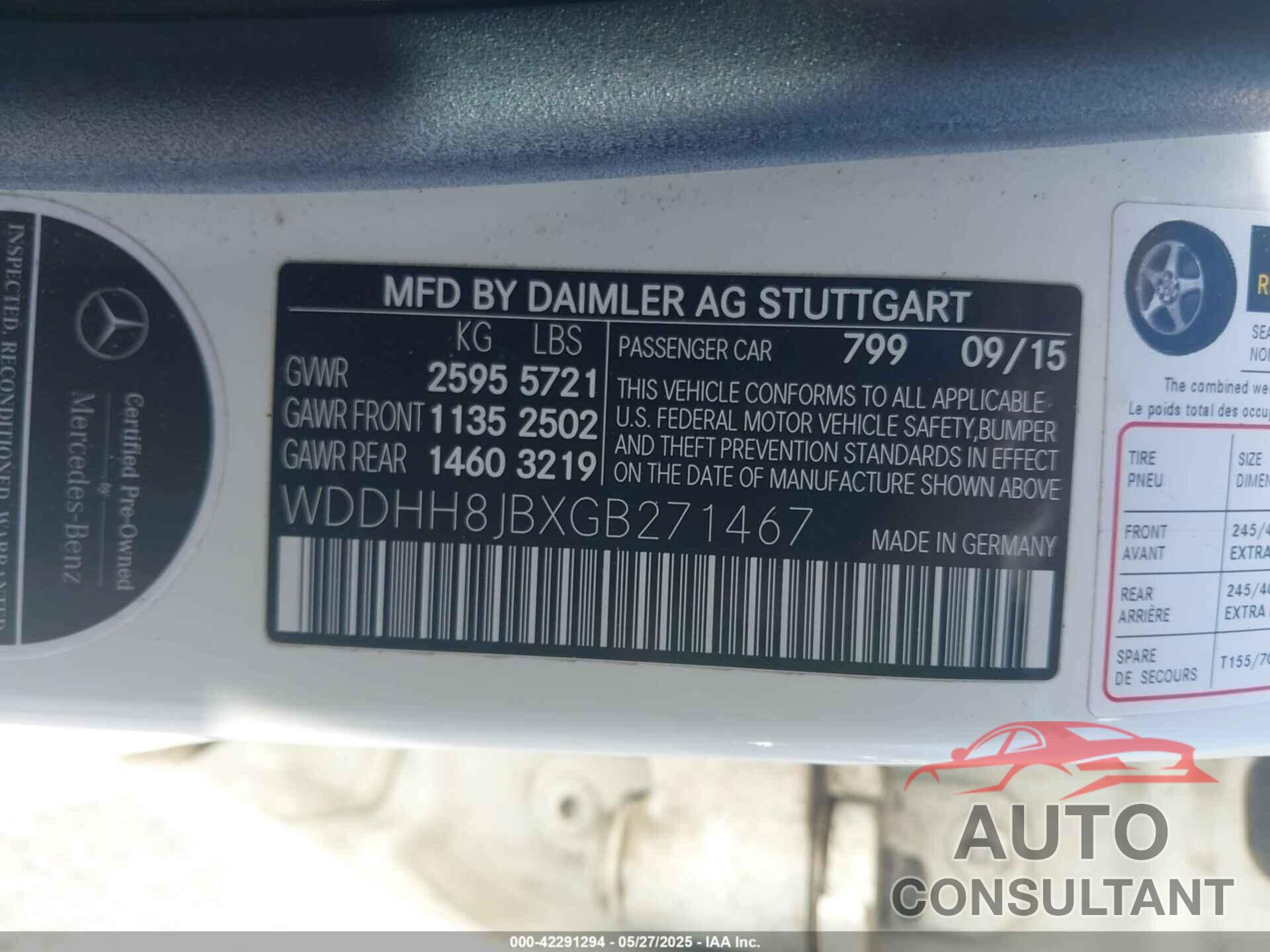 MERCEDES-BENZ E 350 2016 - WDDHH8JBXGB271467