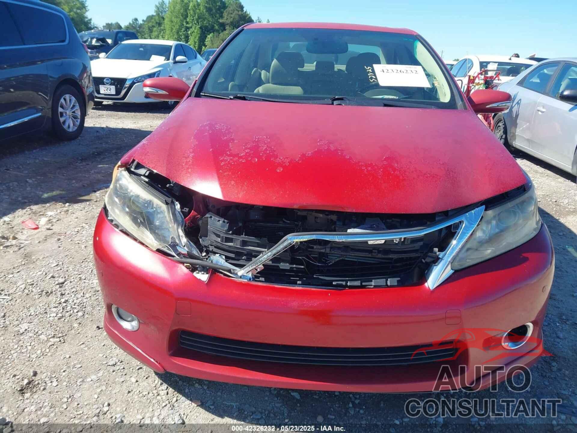 LEXUS HS 250H 2010 - JTHBB1BA2A2007082