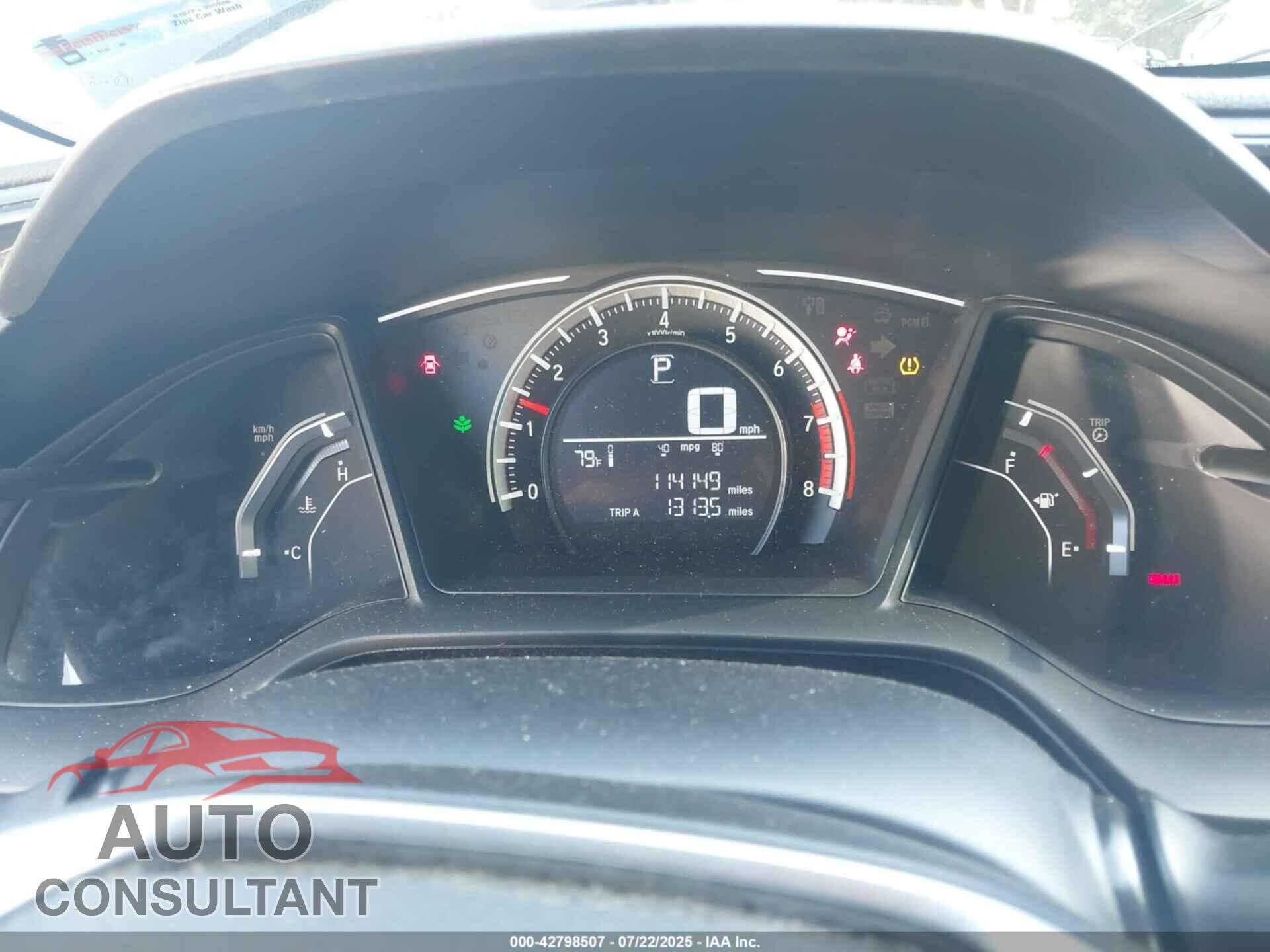 HONDA CIVIC 2017 - 19XFC2F59HE001943