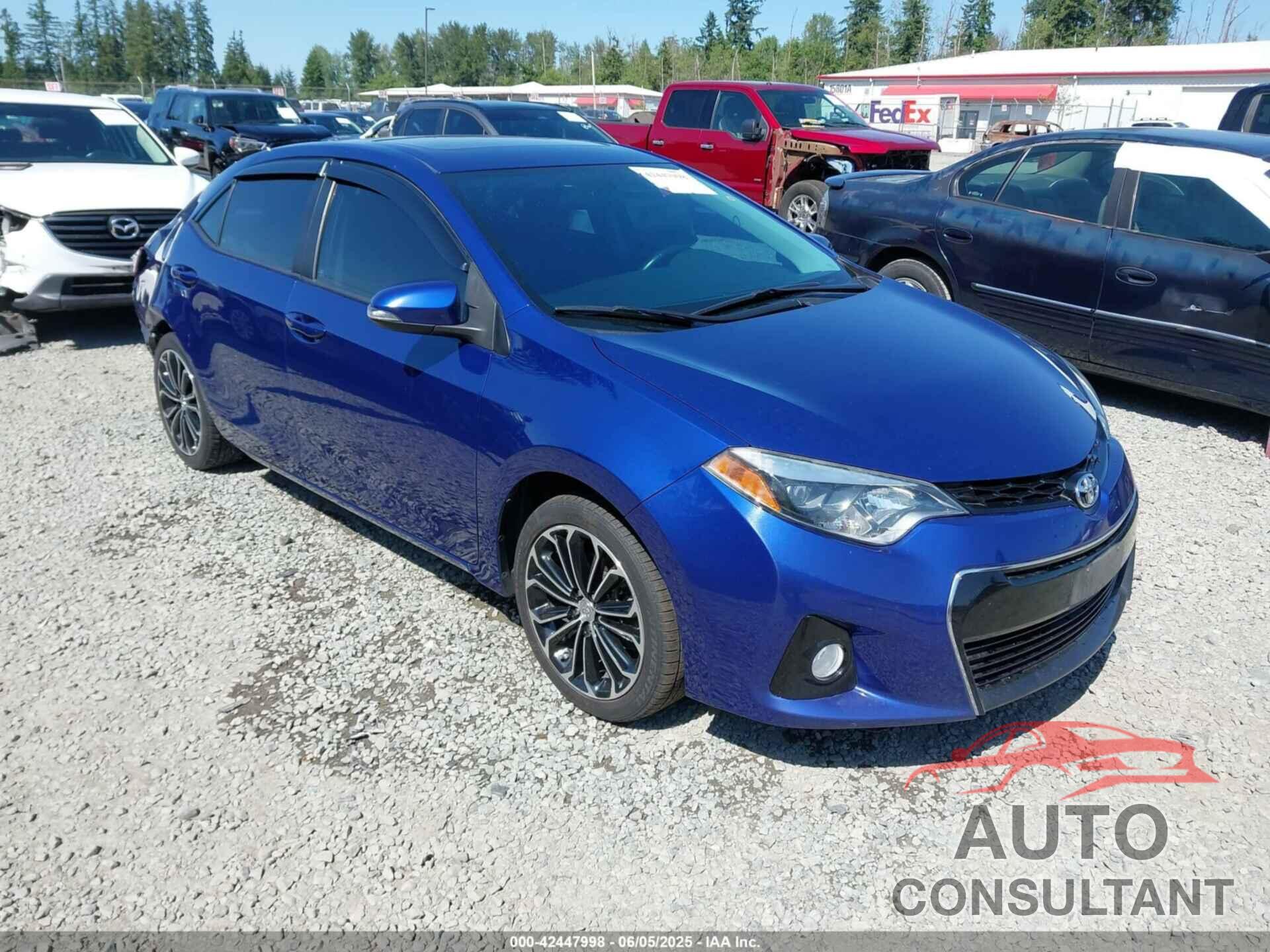 TOYOTA COROLLA 2016 - 2T1BURHE5GC592903