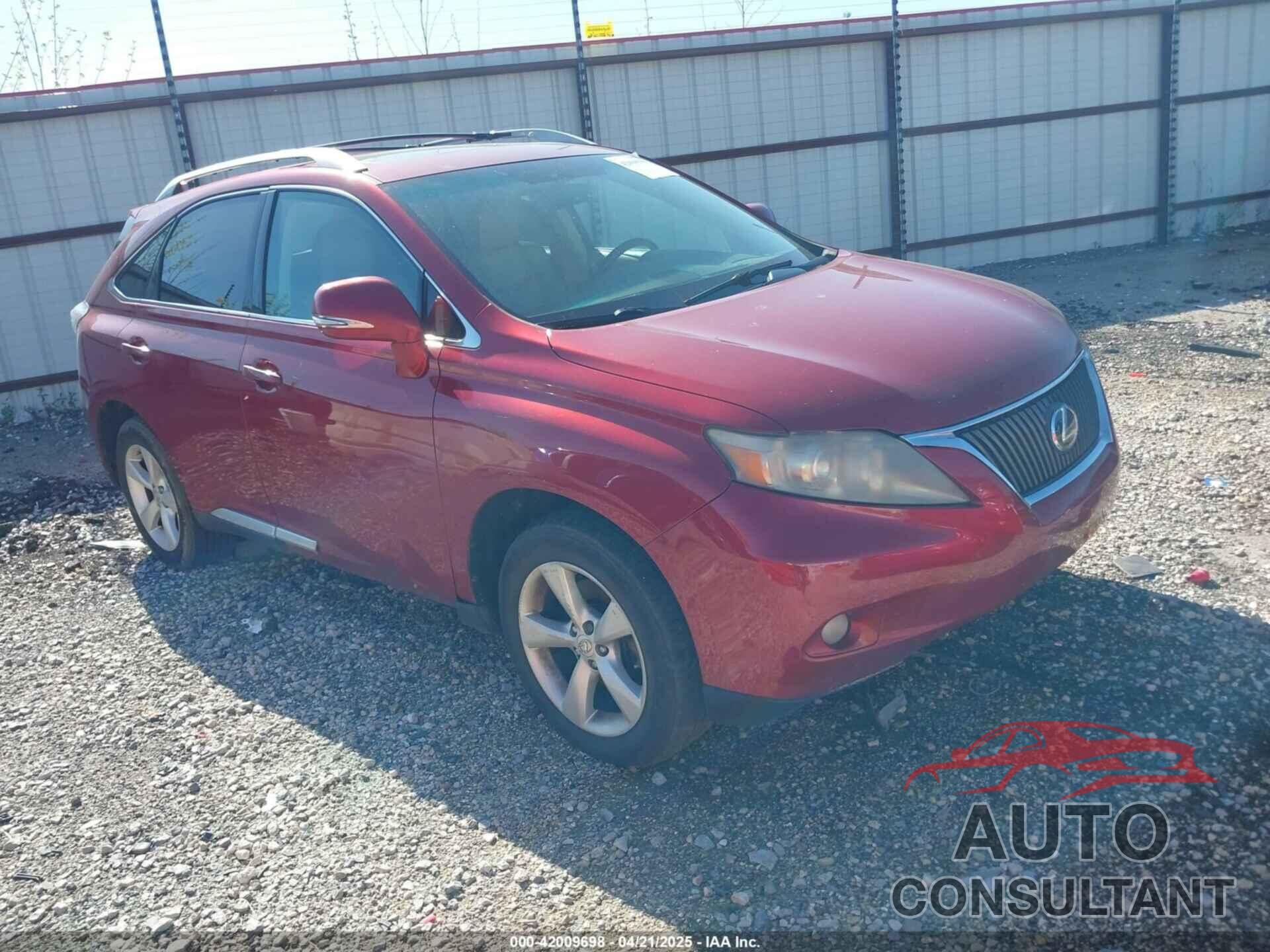 LEXUS RX 350 2010 - 2T2ZK1BAXAC006887