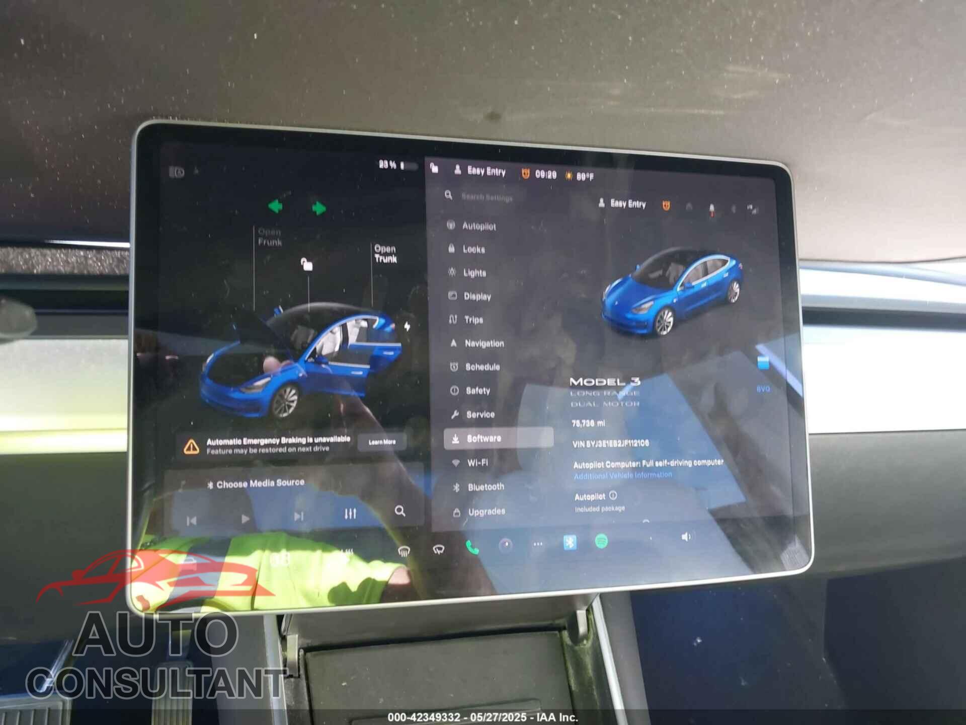 TESLA MODEL 3 2018 - 5YJ3E1EB2JF112106