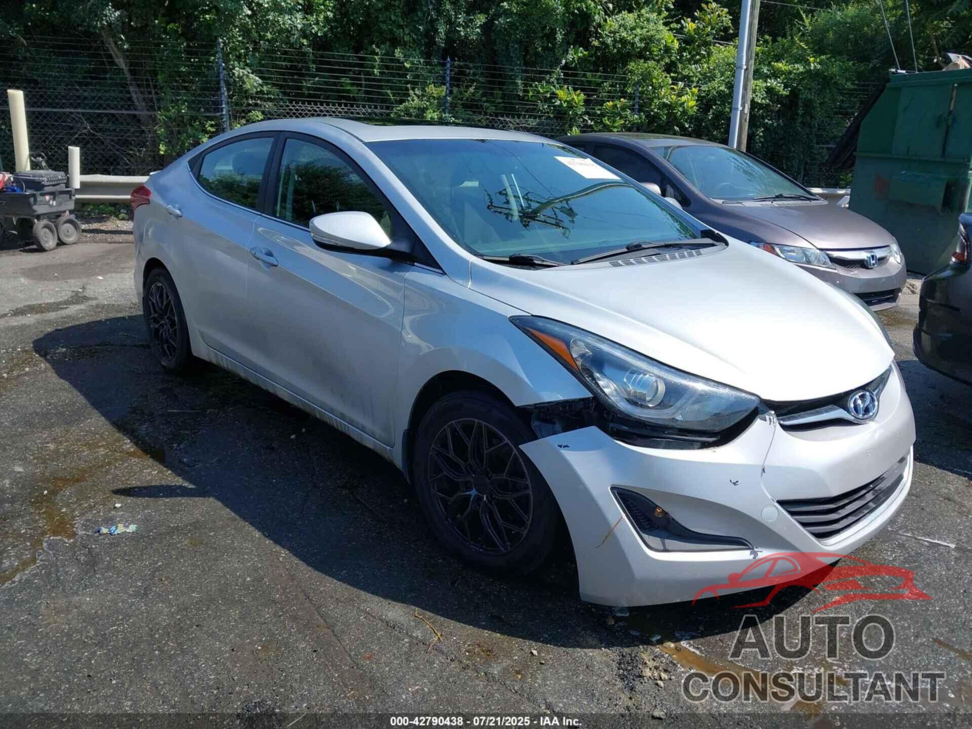 HYUNDAI ELANTRA 2016 - KMHDH4AH2GU534993